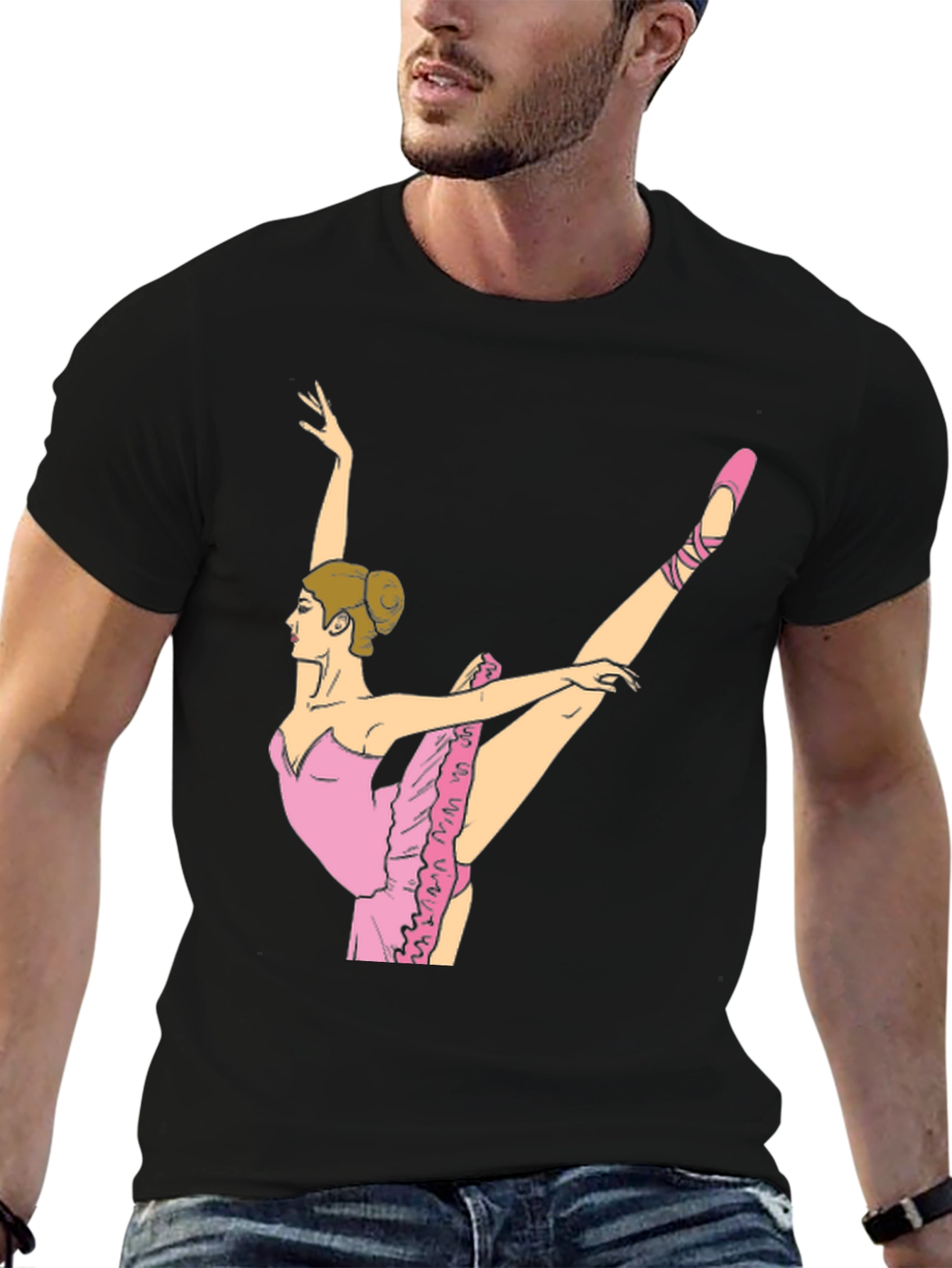 Ballet Dancer Graphic T-Shirt - Black