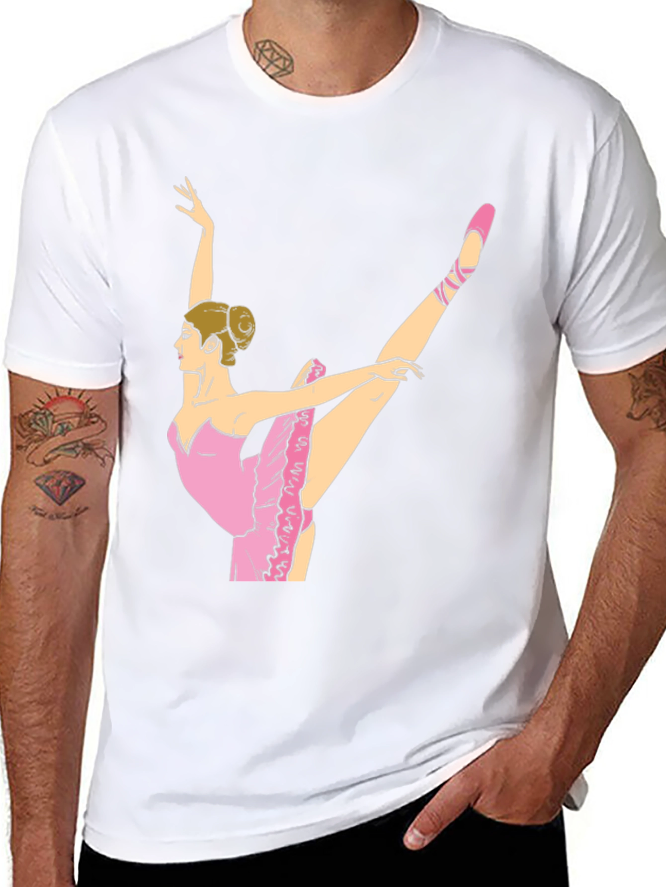 Ballet Dancer Graphic T-Shirt - Black