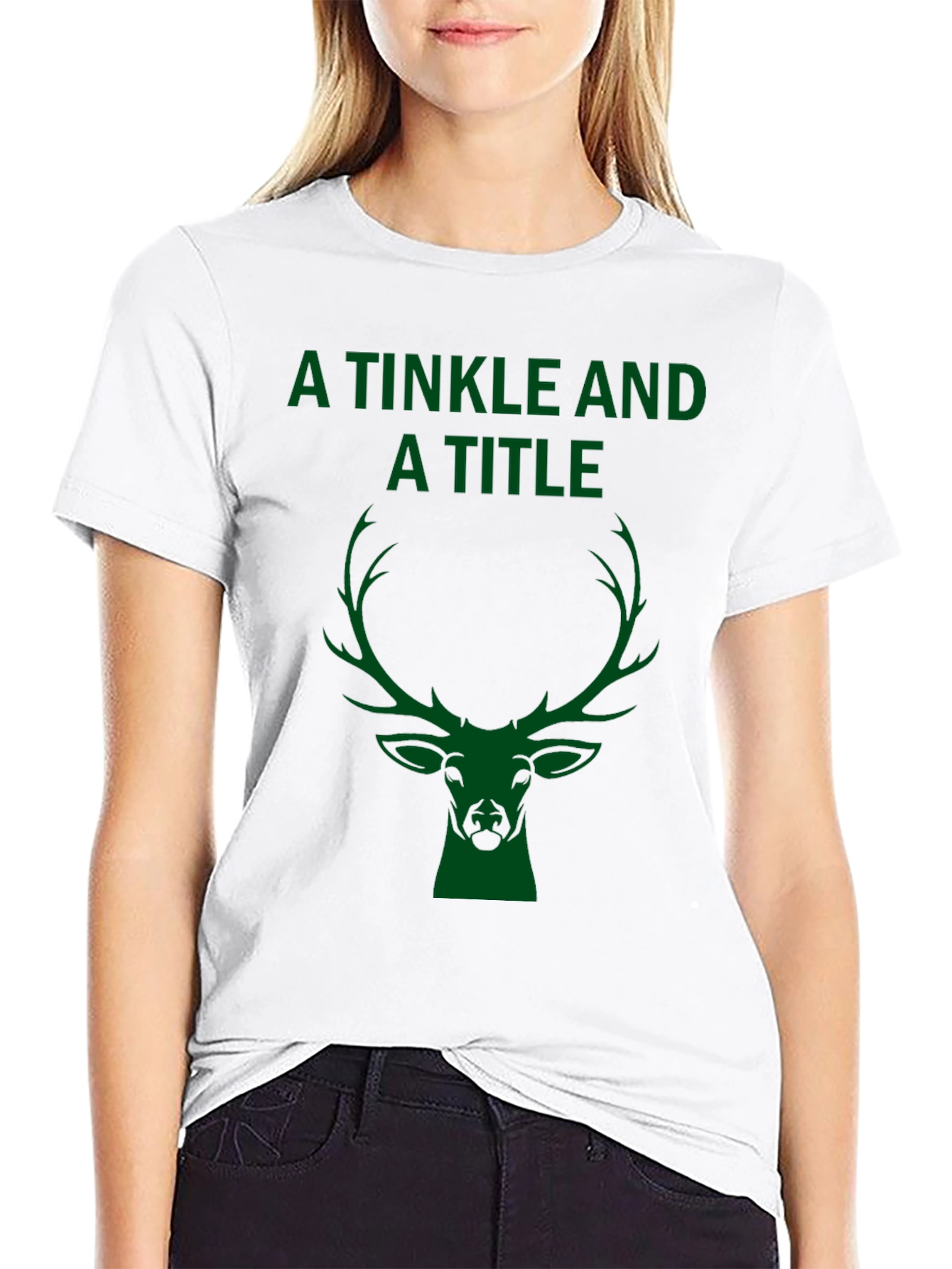 A Tinkle and A Title Deer Head Graphic T-Shirt