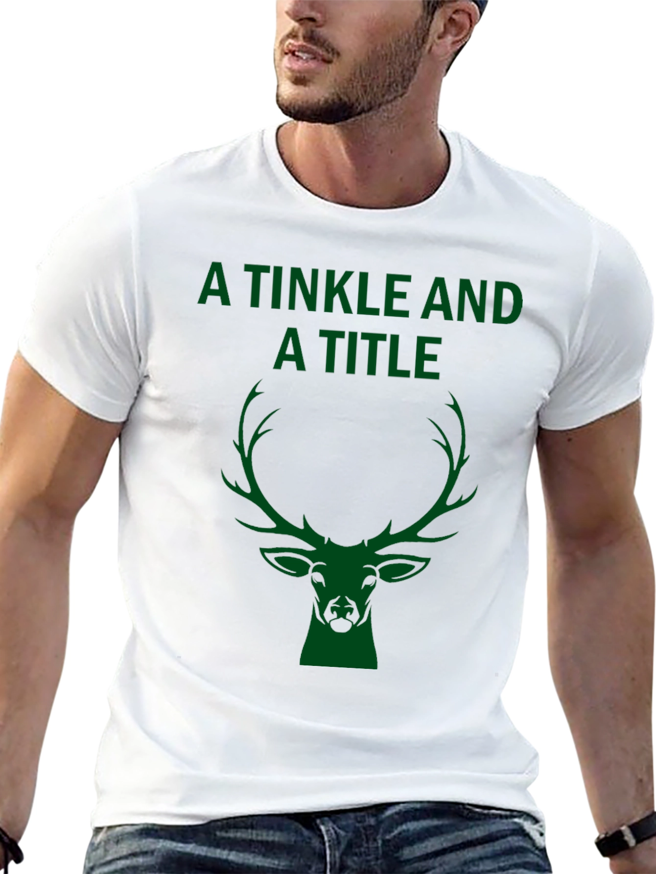 A Tinkle and A Title Deer Head Graphic T-Shirt