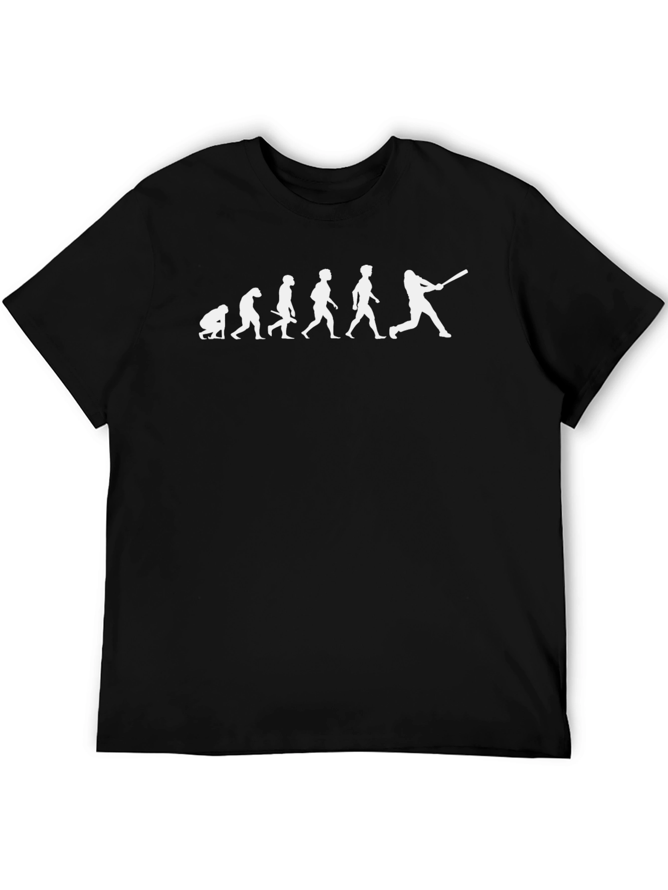 Evolution of Baseball Black T-Shirt