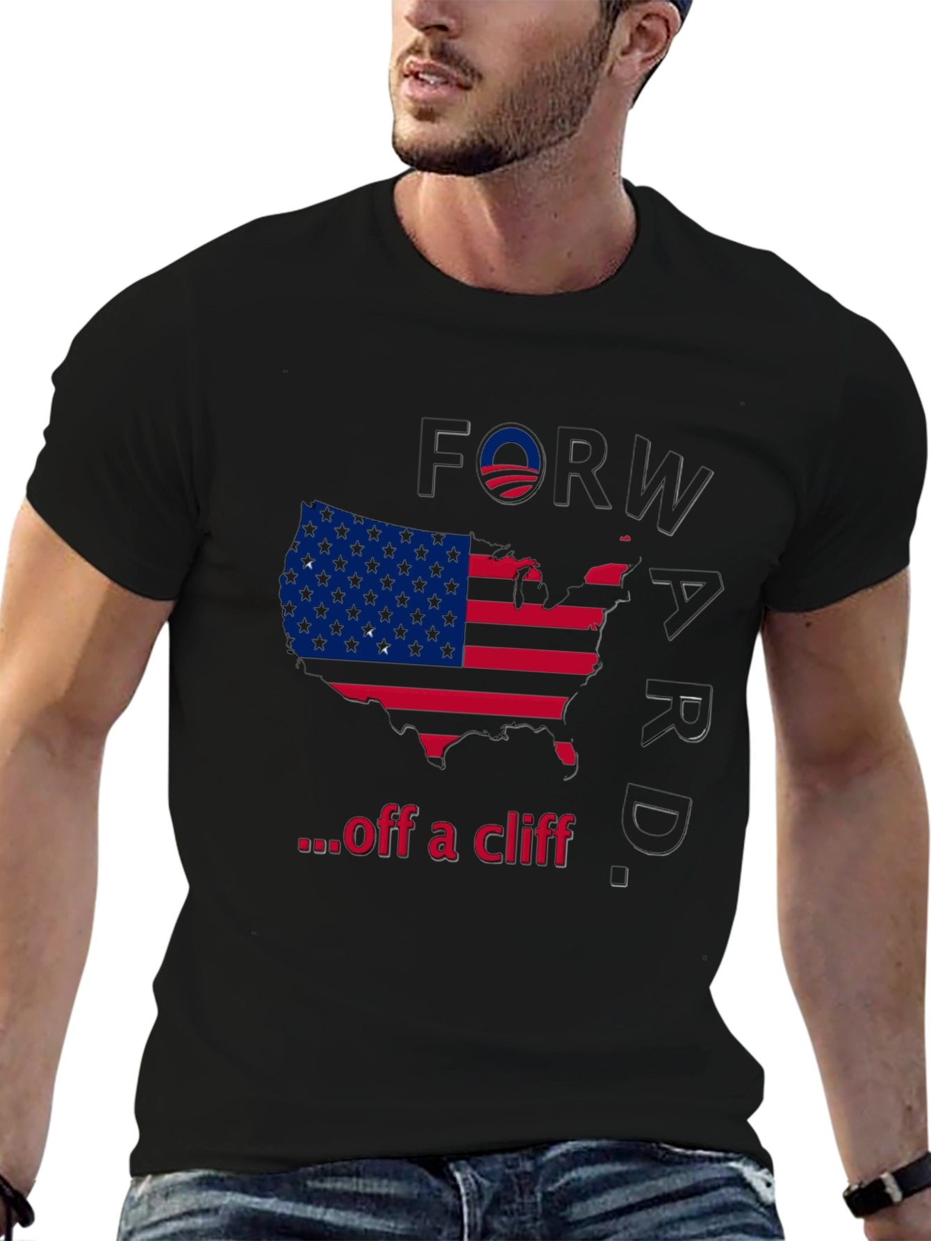 Forward Off A Cliff T-Shirt - Political Satire
