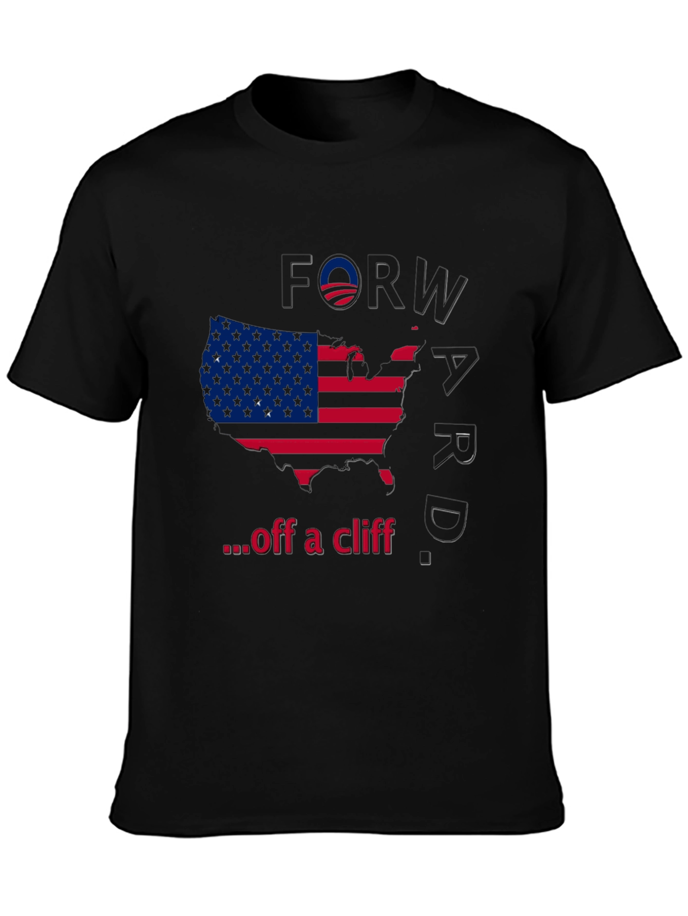 Forward Off A Cliff T-Shirt - Political Satire