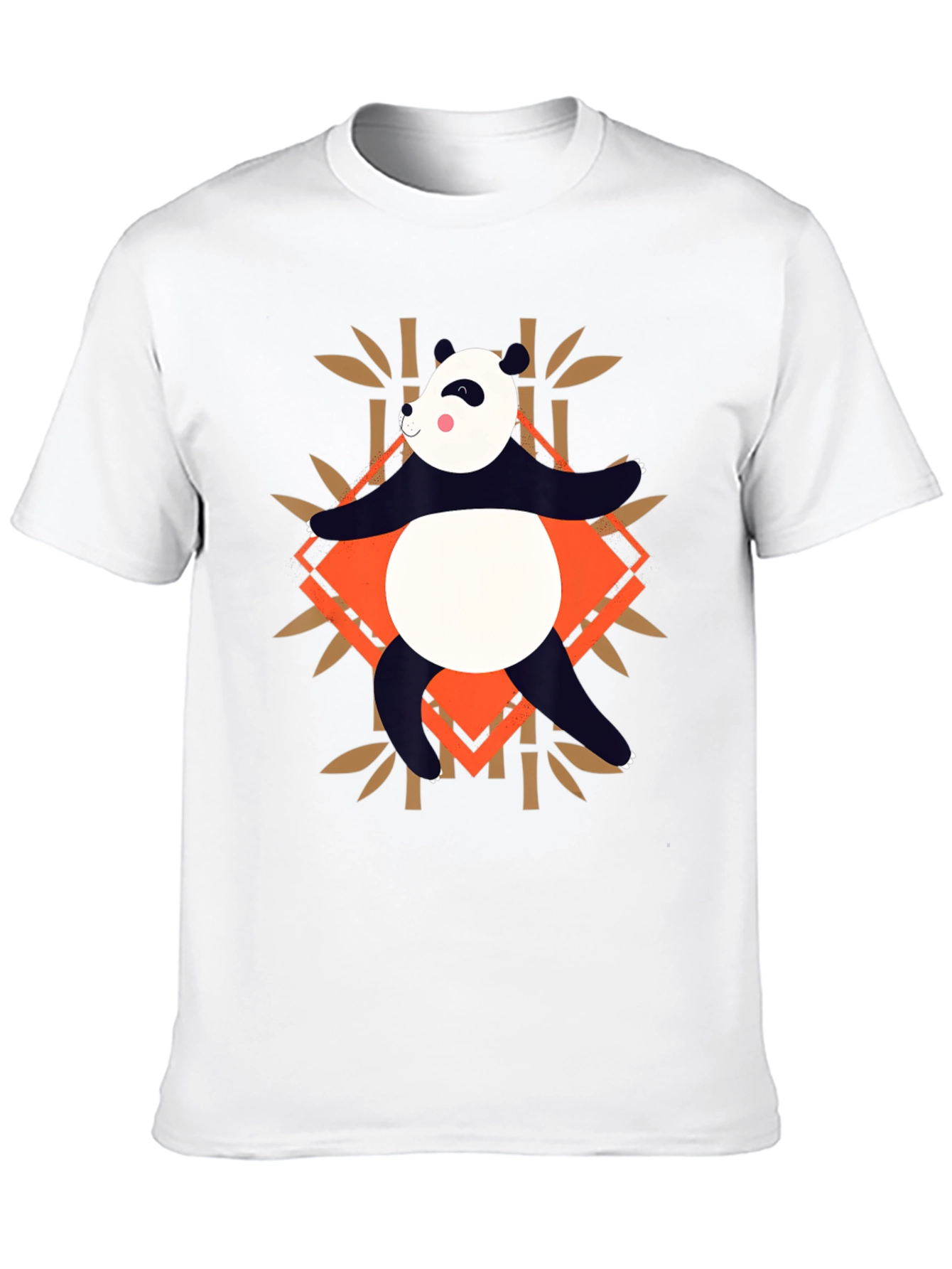 Panda Bamboo Graphic T-Shirt - Casual Black Tee