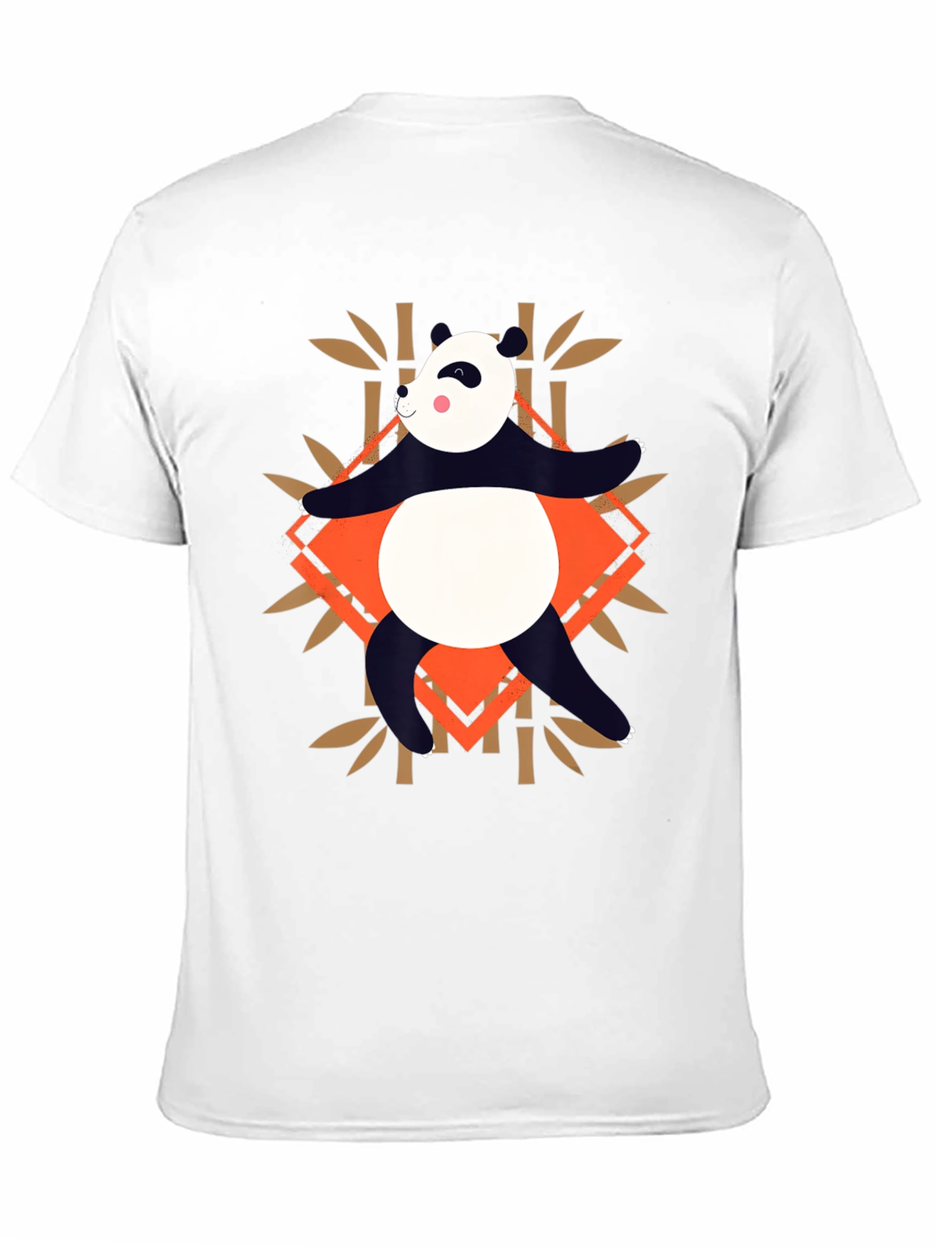 Panda Bamboo Graphic T-Shirt - Casual Black Tee