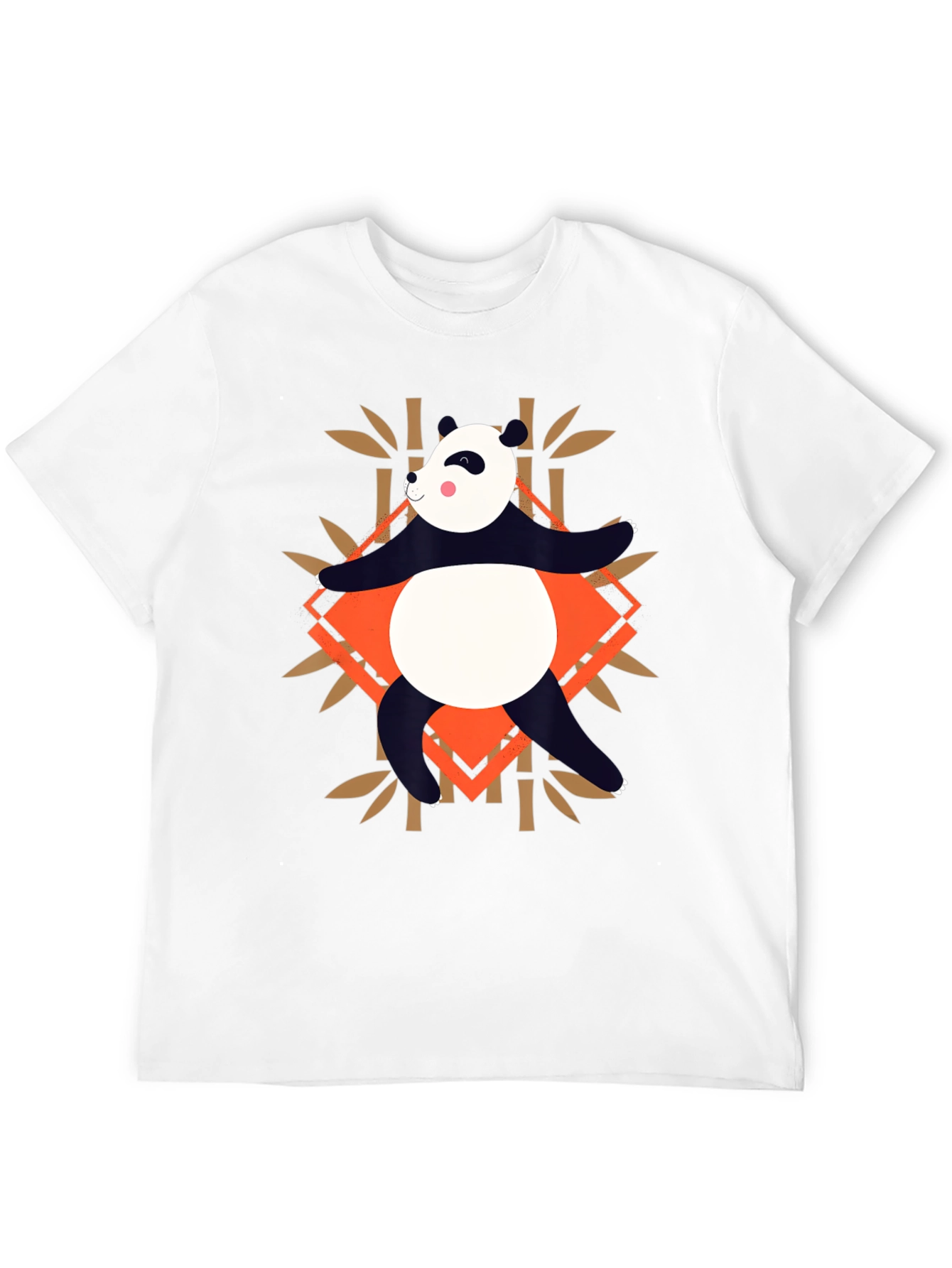 Panda Bamboo Graphic T-Shirt - Casual Black Tee
