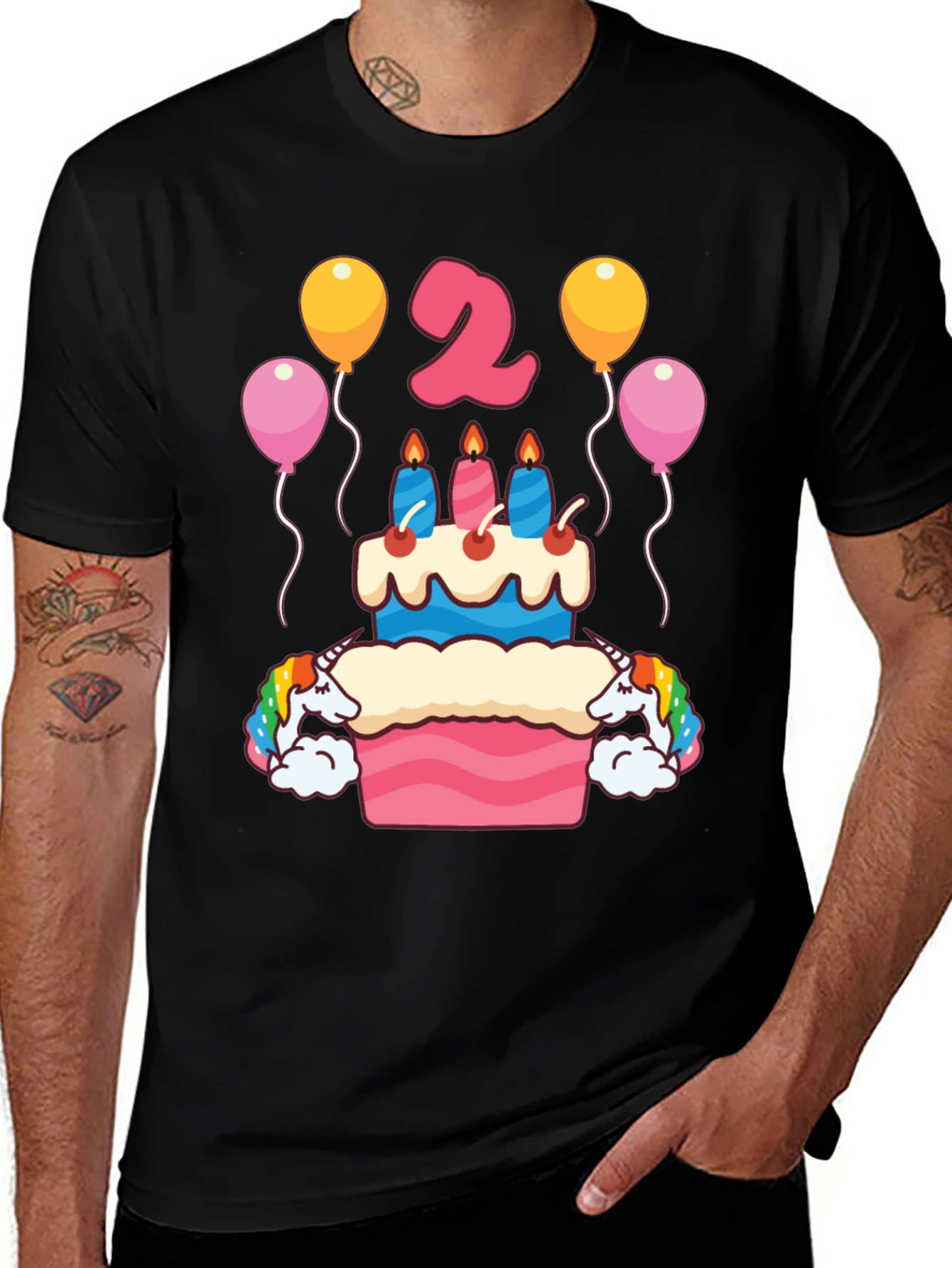 Unicorn 2nd Birthday Party T-Shirt