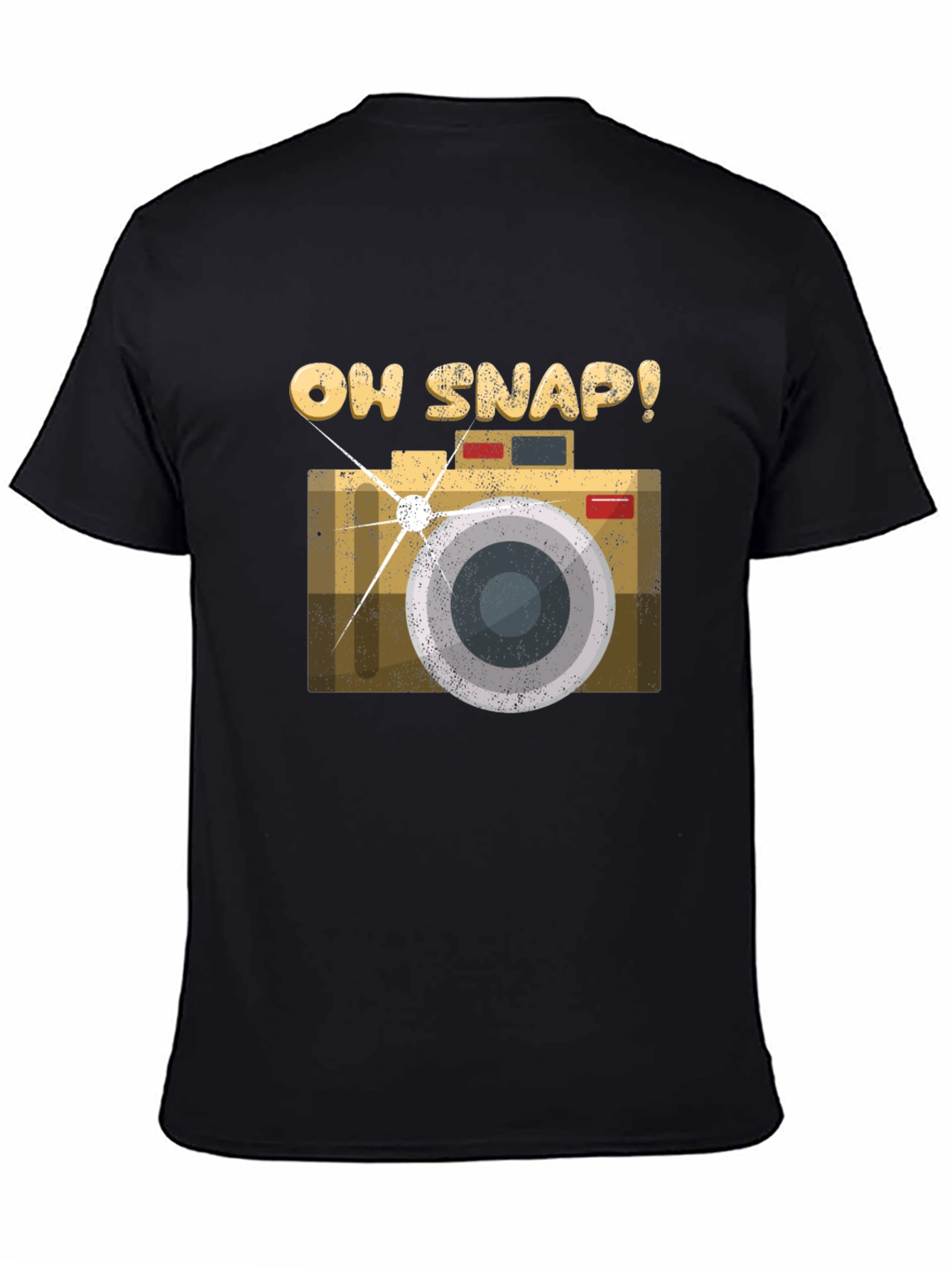 Oh Snap Camera Graphic Tee - Black Cotton T-Shirt