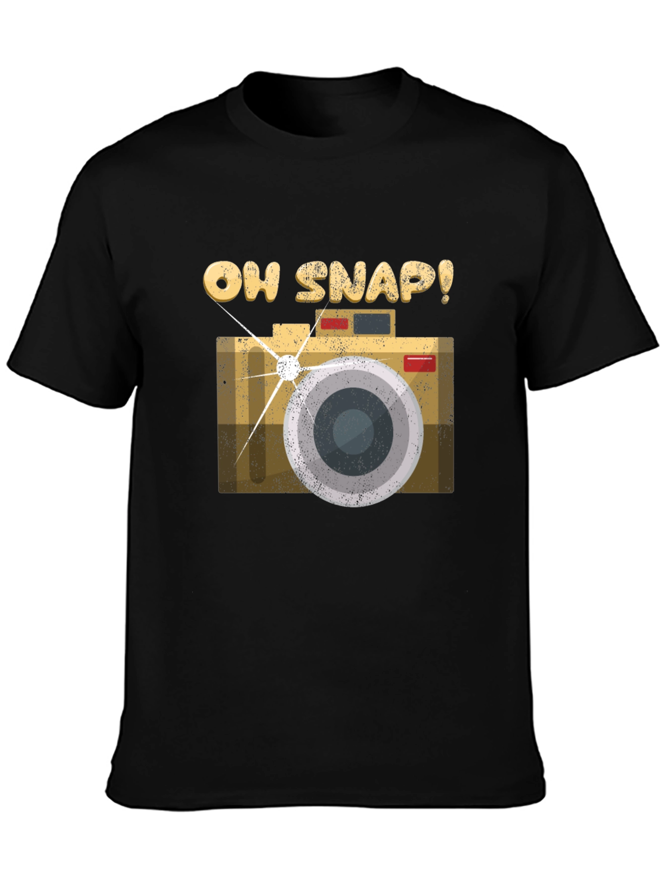 Oh Snap Camera Graphic Tee - Black Cotton T-Shirt
