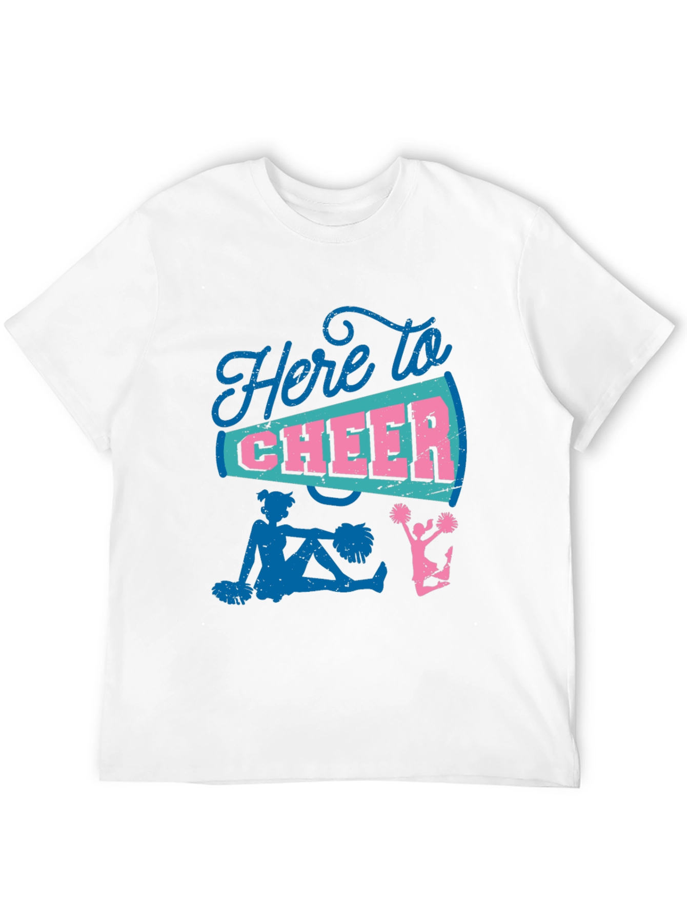 Here to Cheer T-Shirt - Cheerleader Design