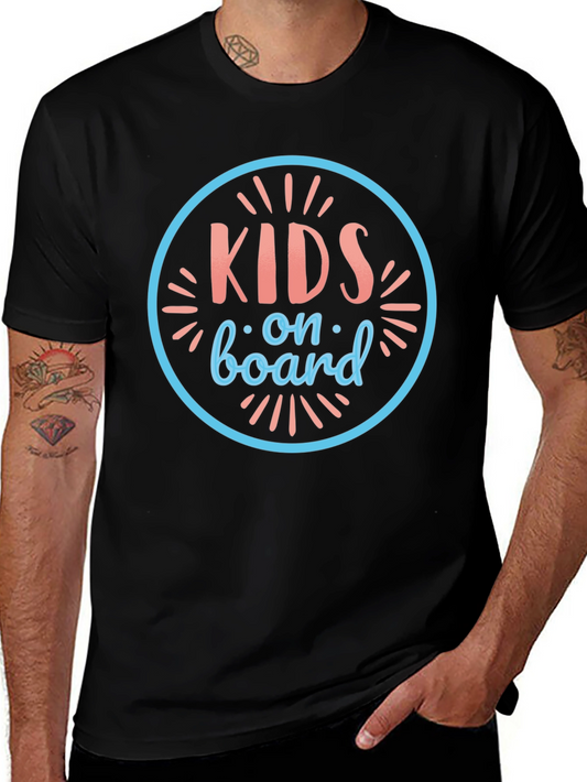 Kids On Board Graphic Tee - Soft Cotton Black