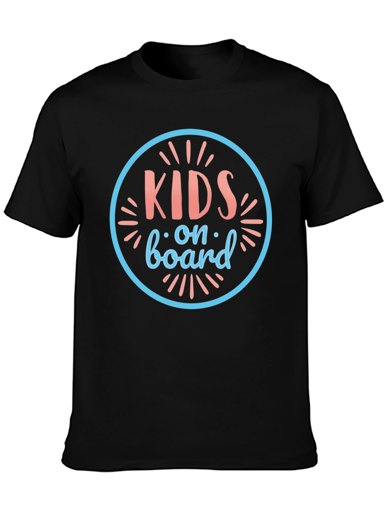 Kids On Board Graphic Tee - Soft Cotton Black