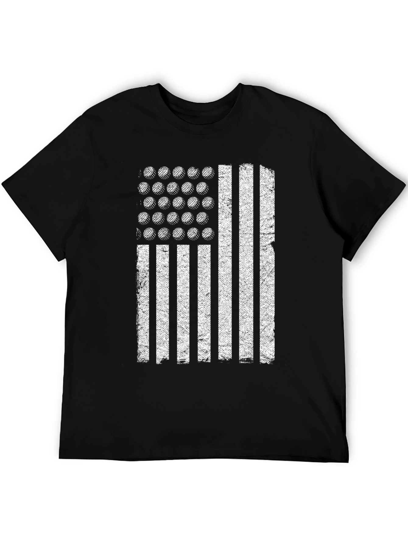 Golf Ball American Flag Graphic T-Shirt