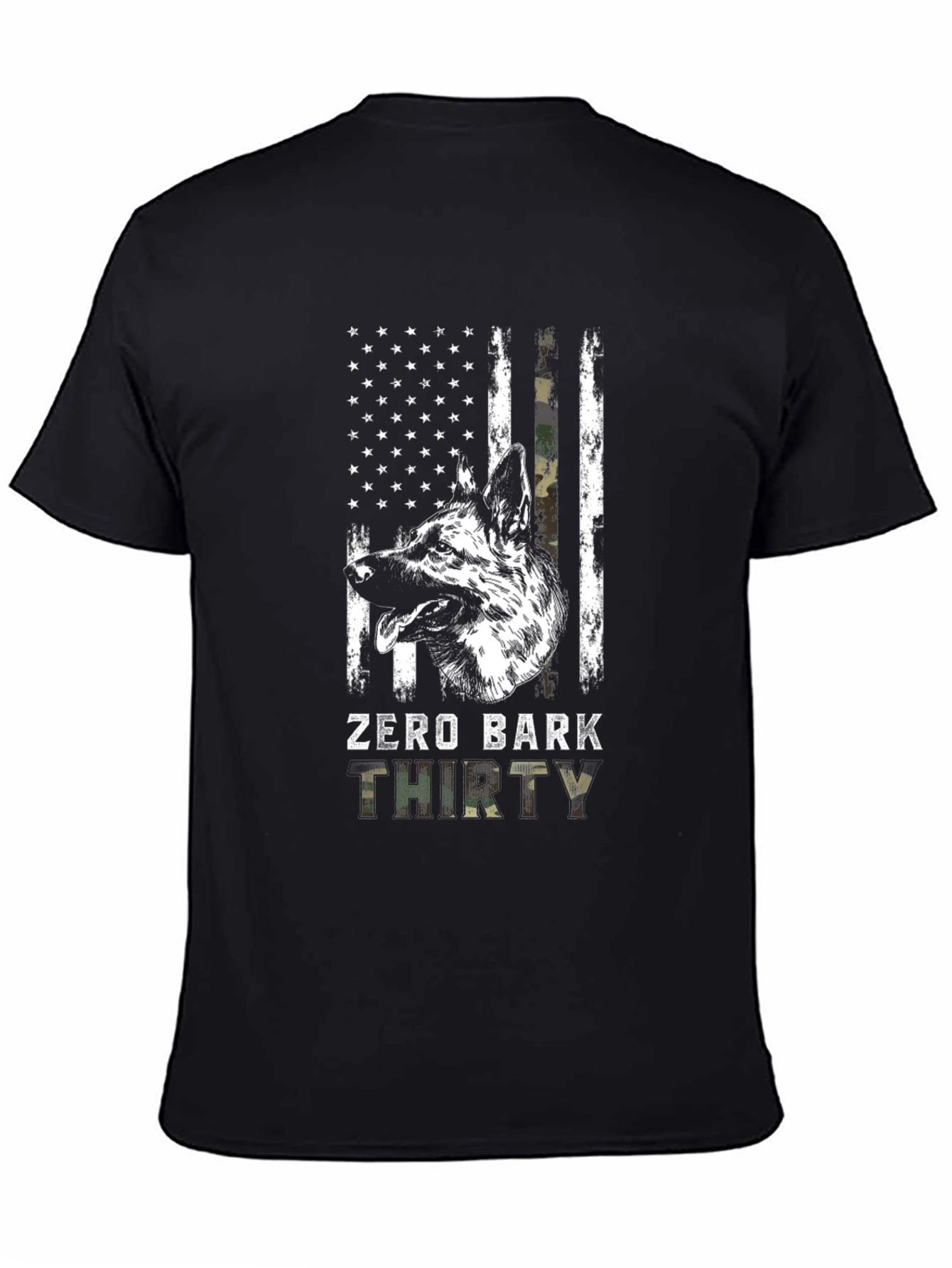 Zero Bark Thirty Dog T-Shirt - Black