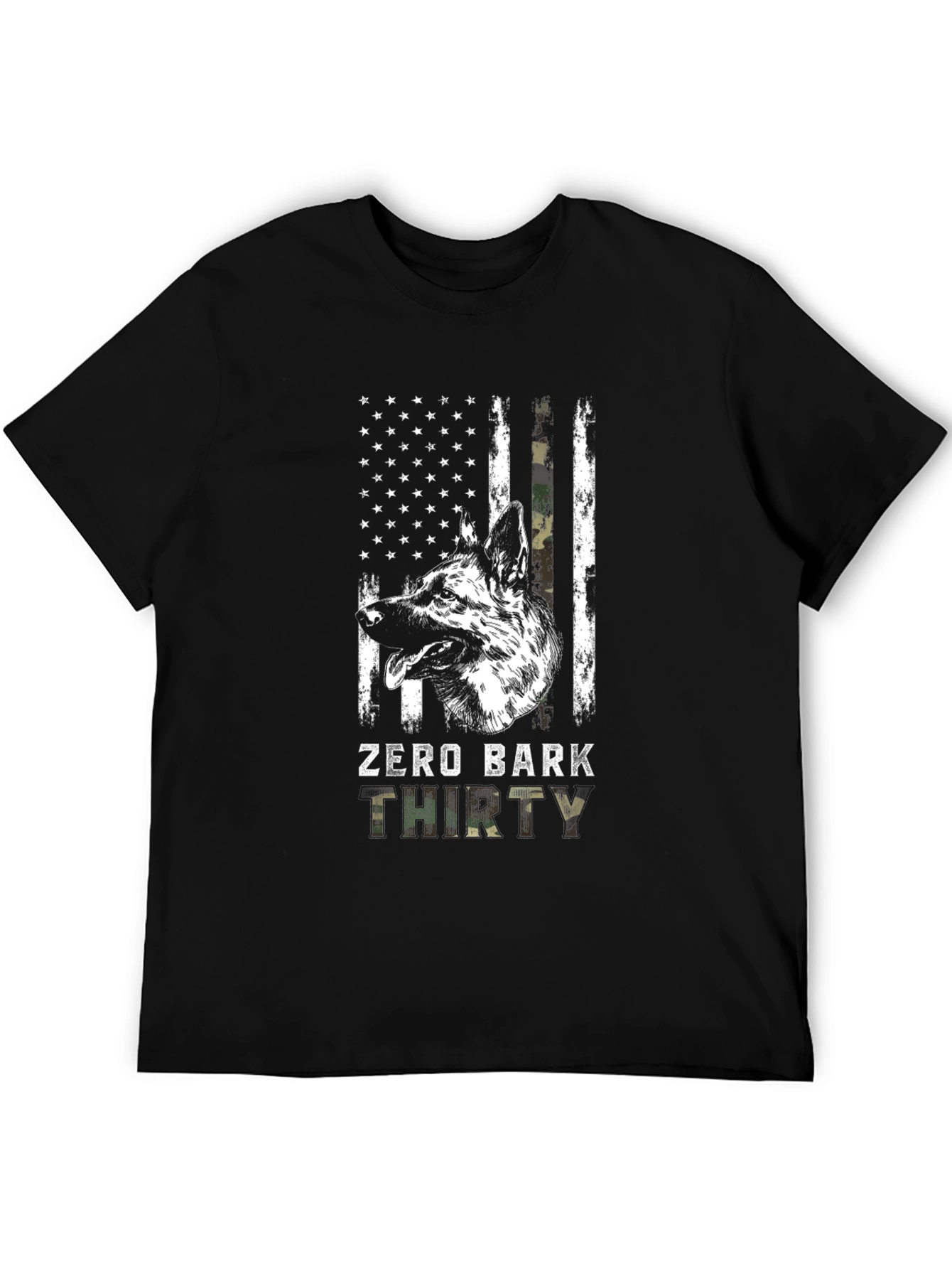 Zero Bark Thirty Dog T-Shirt - Black