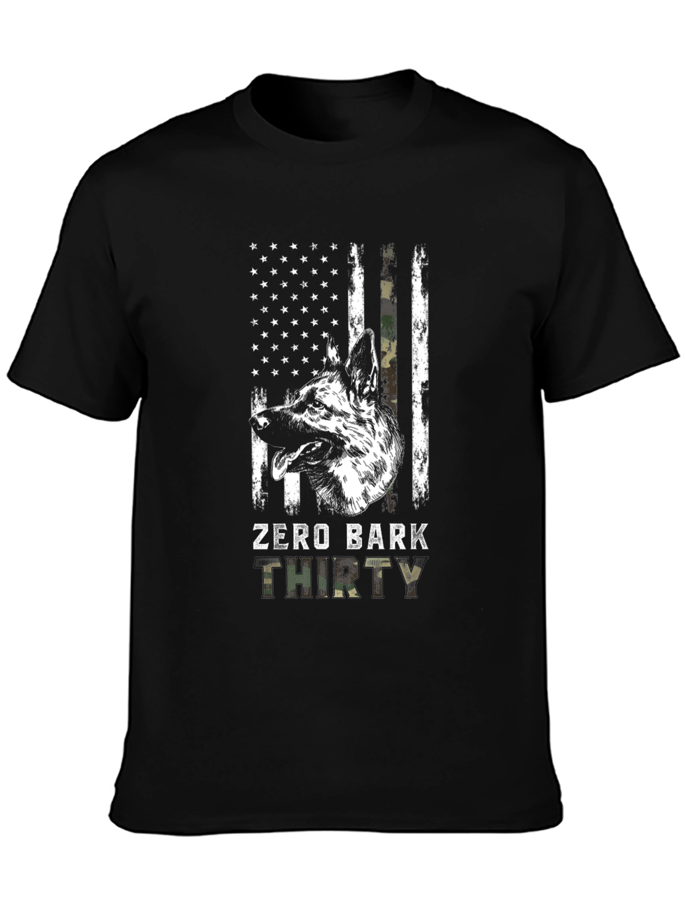 Zero Bark Thirty Dog T-Shirt - Black