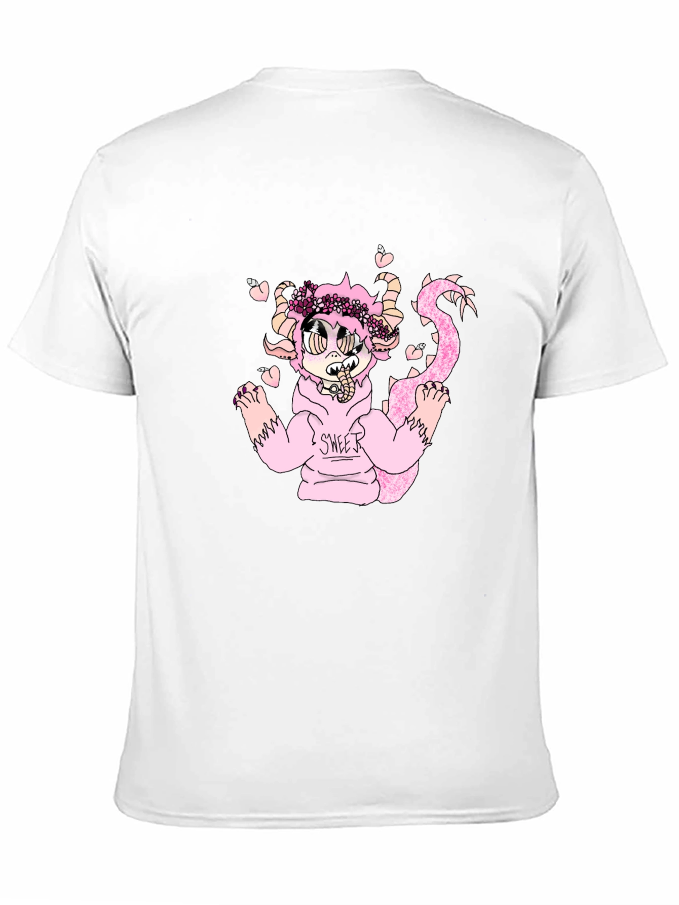 Black T-Shirt with Cute Monster Graphic