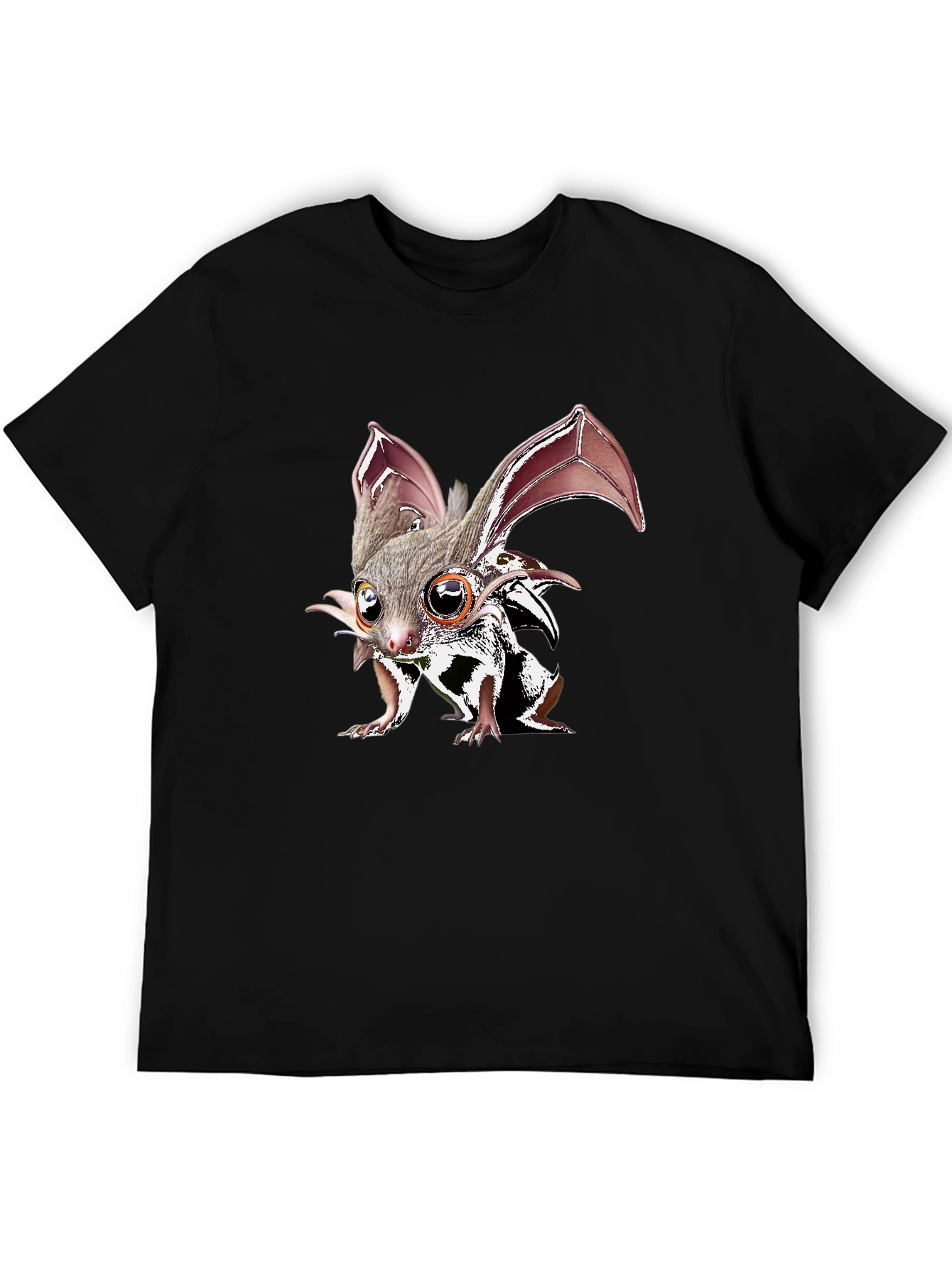 Unique Bat-like Creature Graphic T-Shirt