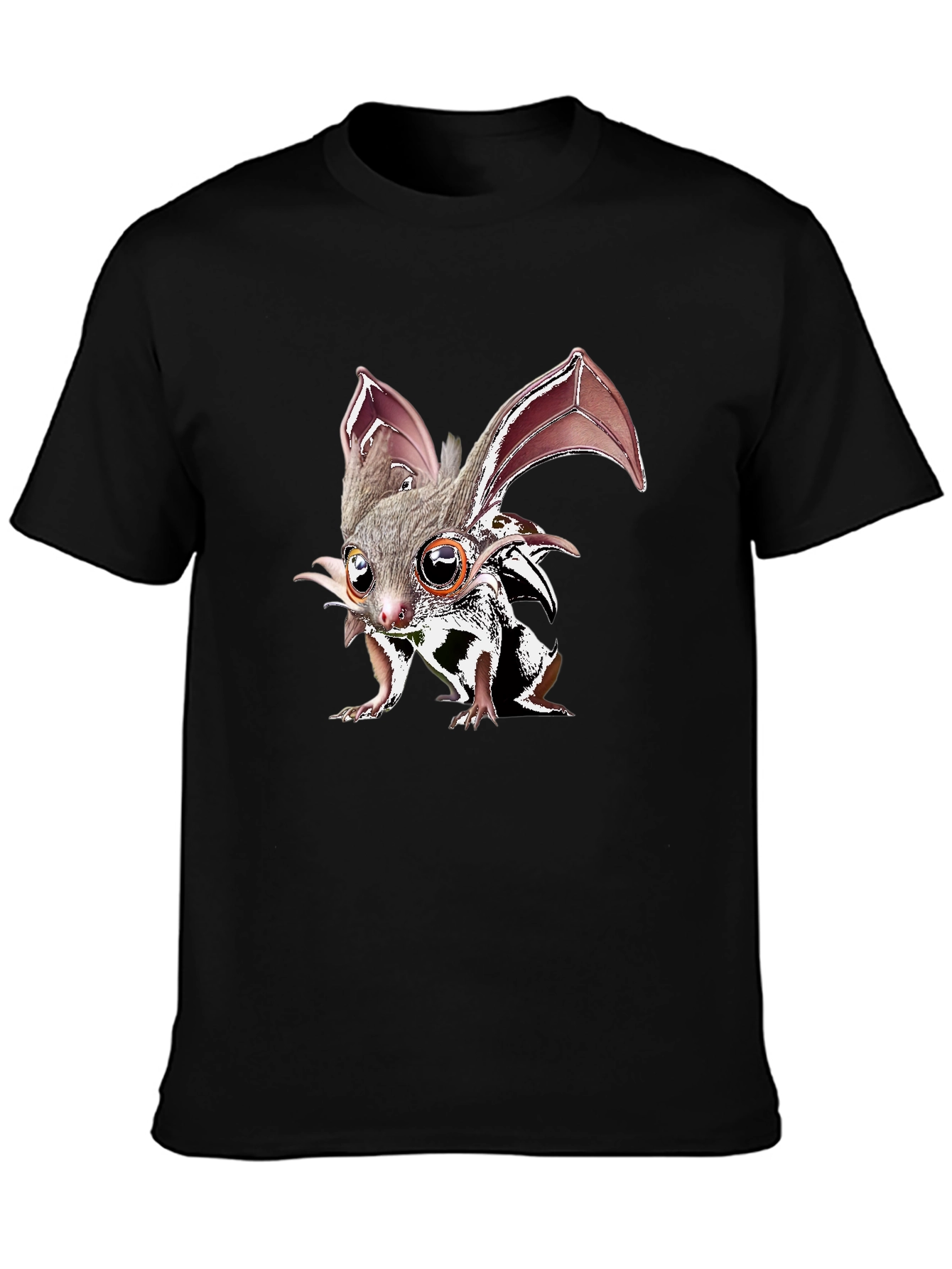 Unique Bat-like Creature Graphic T-Shirt