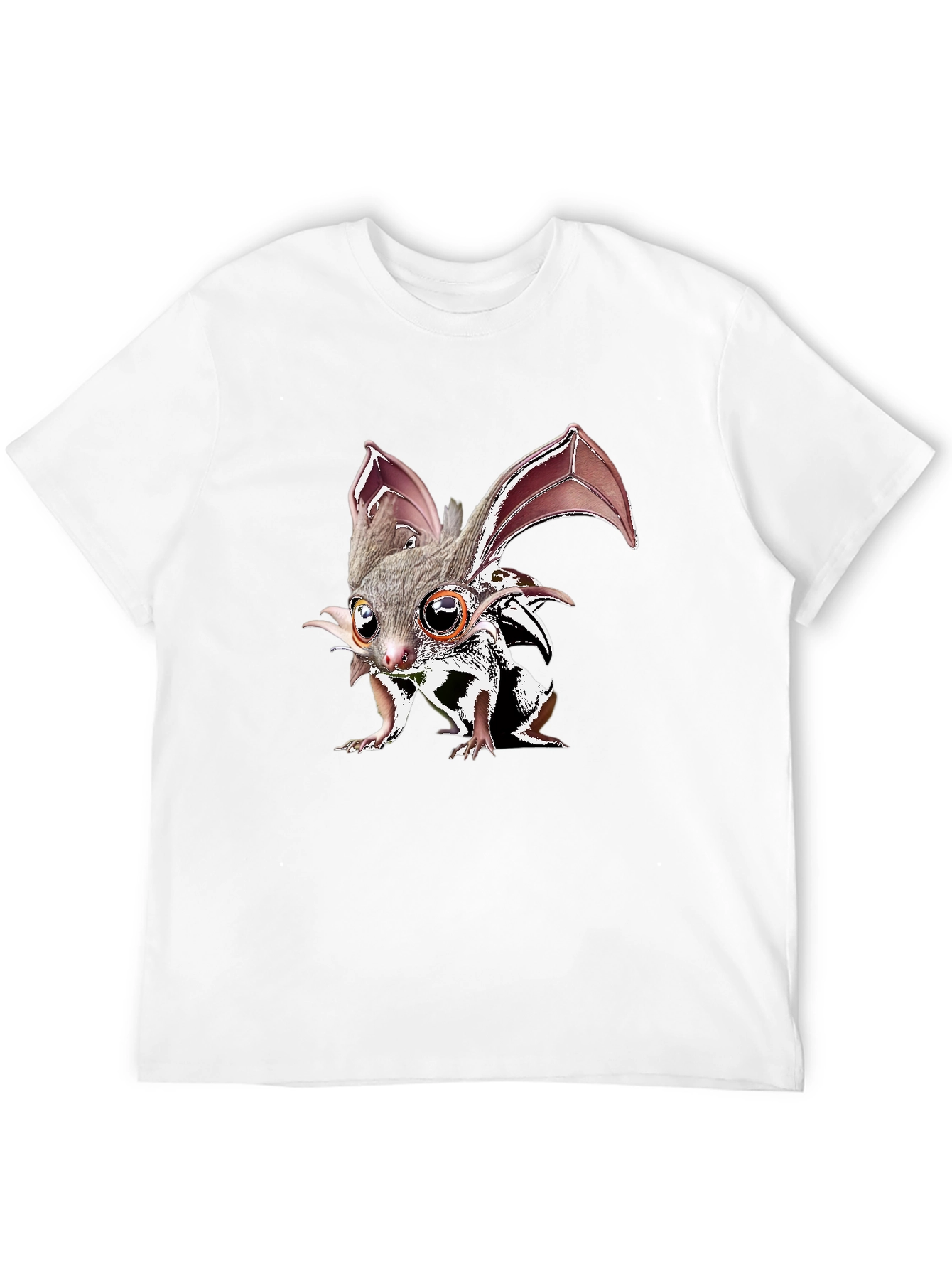 Unique Bat-like Creature Graphic T-Shirt