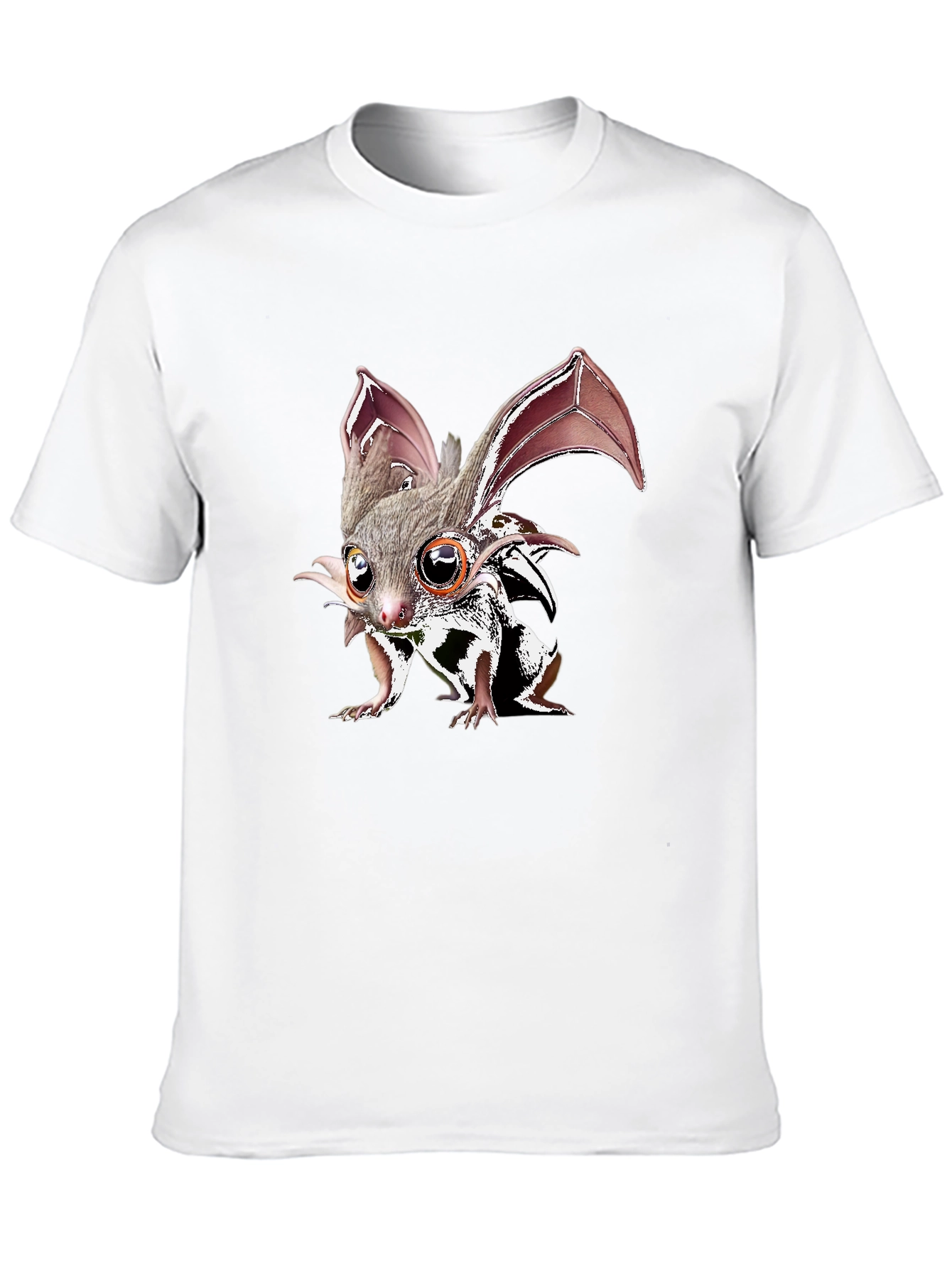 Unique Bat-like Creature Graphic T-Shirt