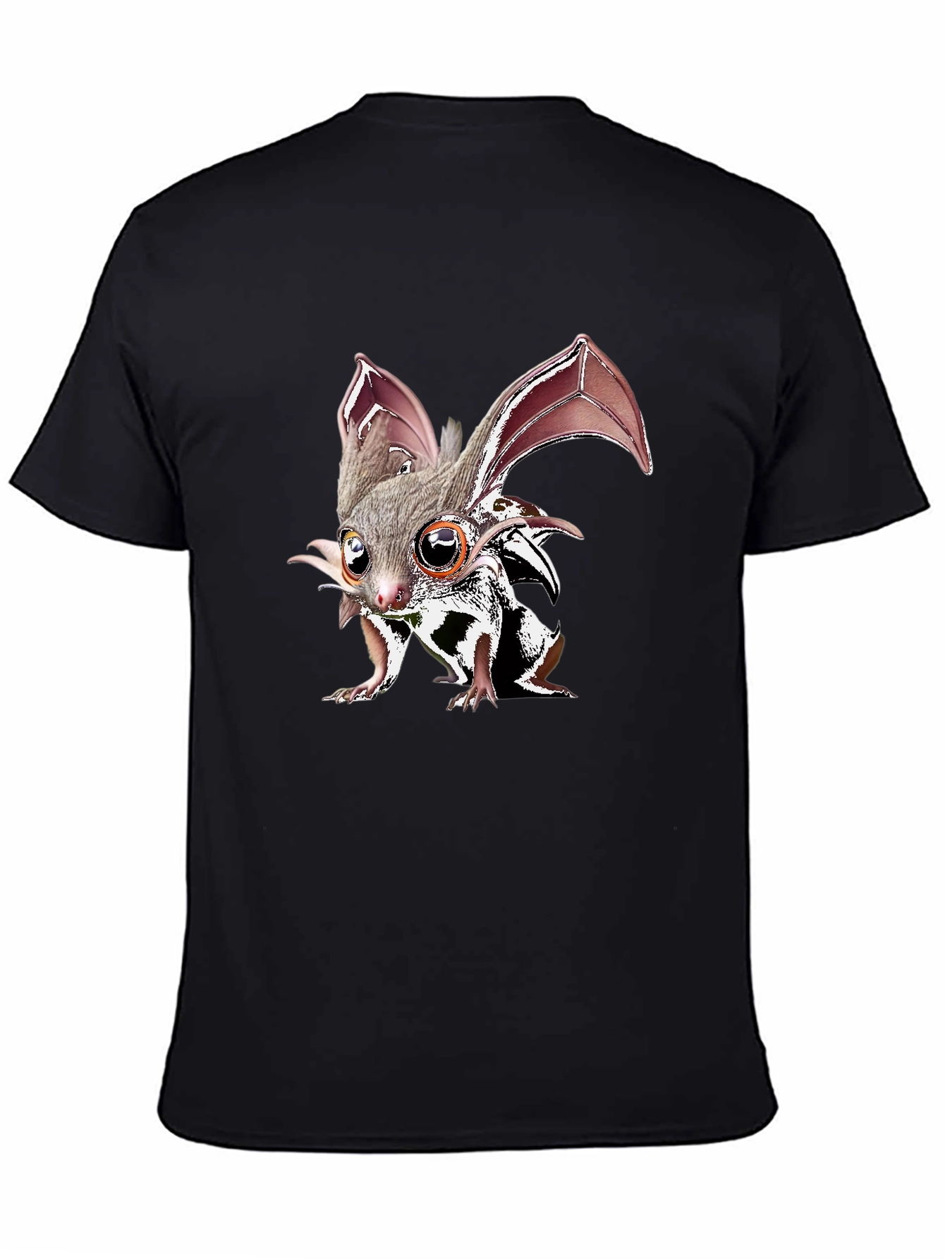 Unique Bat-like Creature Graphic T-Shirt