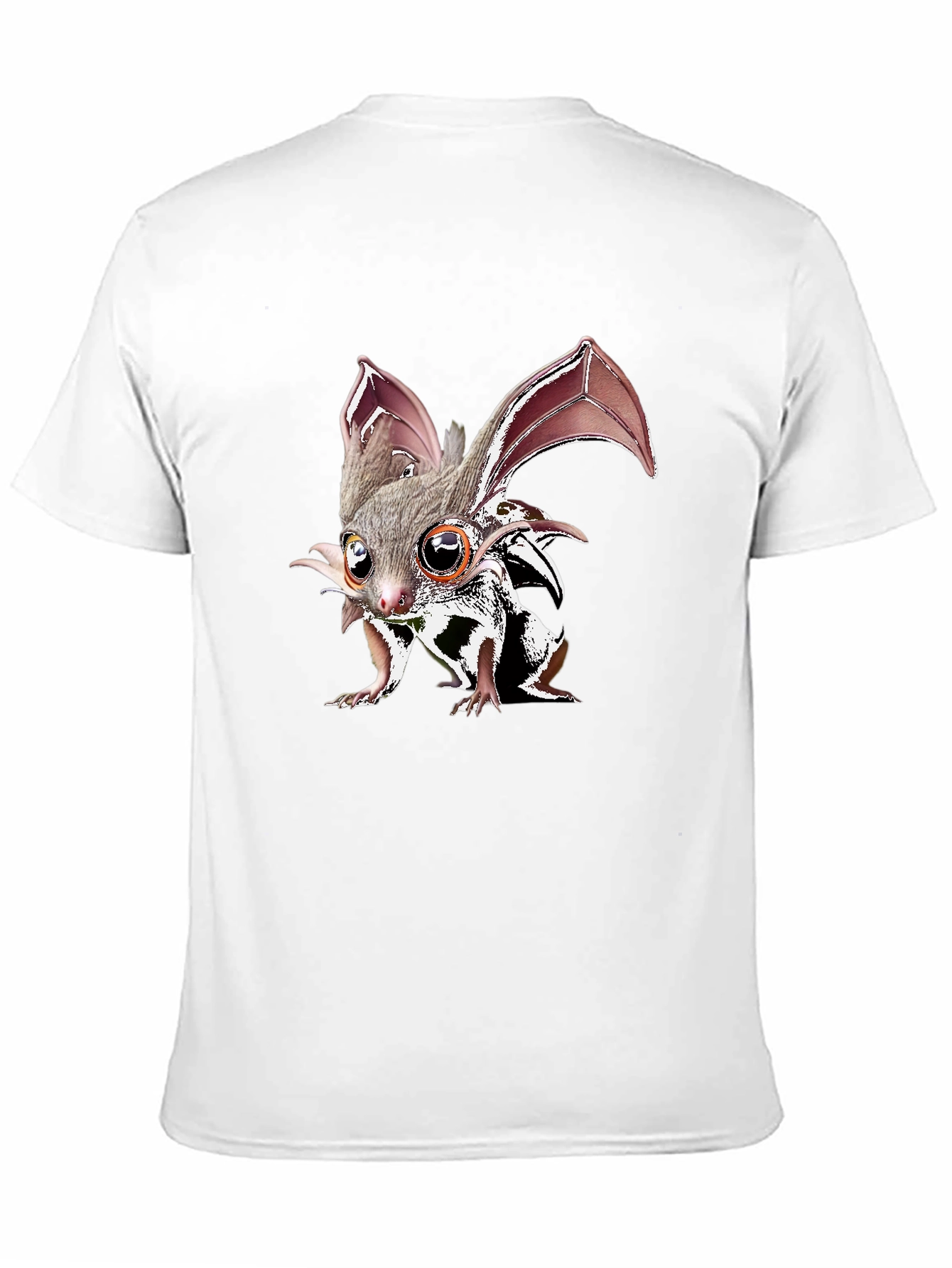 Unique Bat-like Creature Graphic T-Shirt