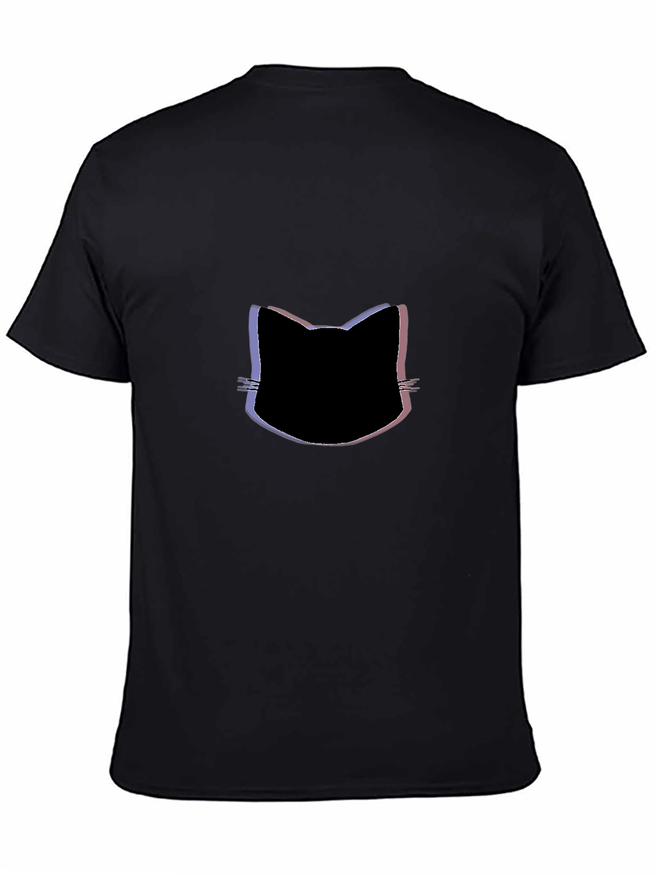 Cool Cat Head Graphic Tee - Black