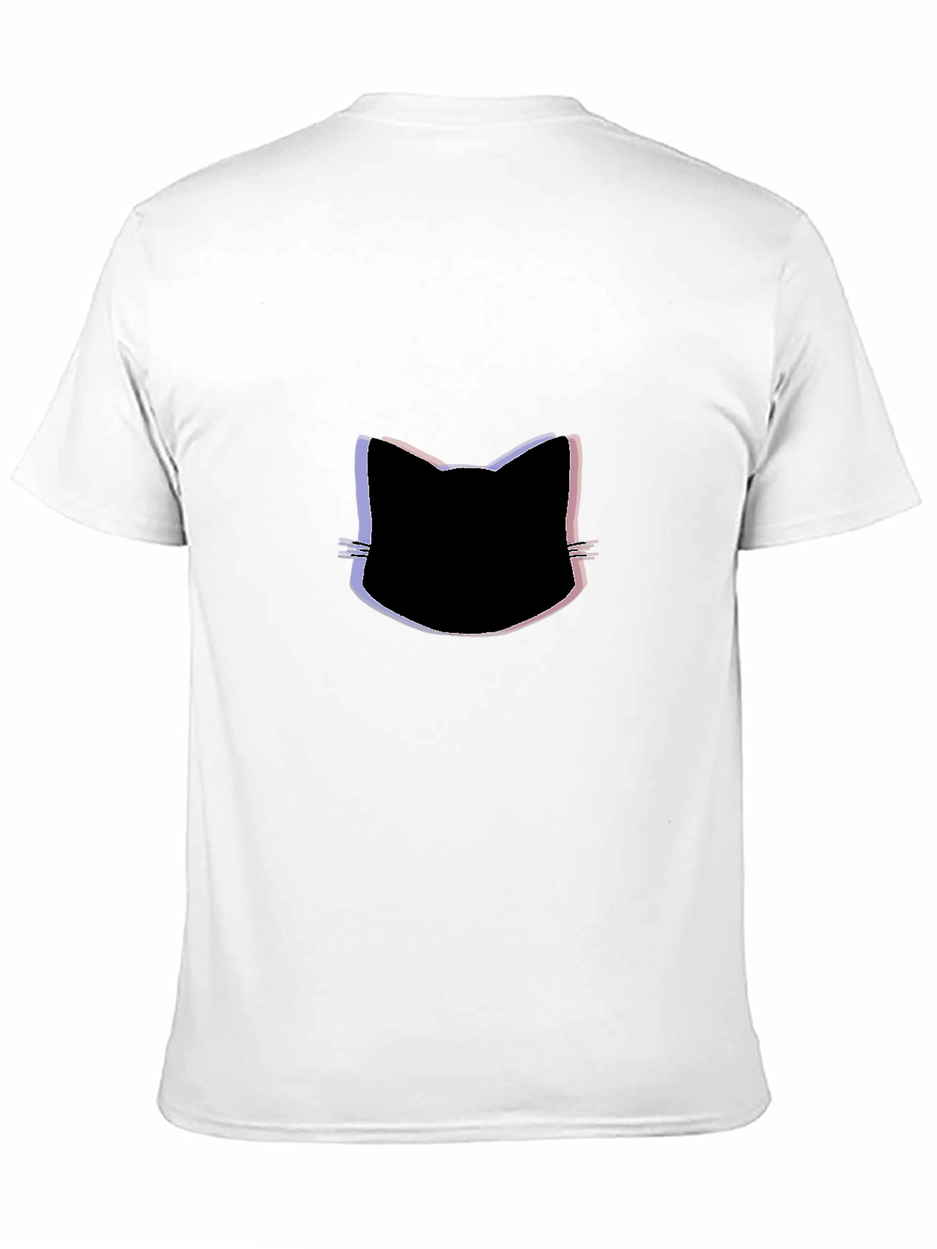 Cool Cat Head Graphic Tee - Black