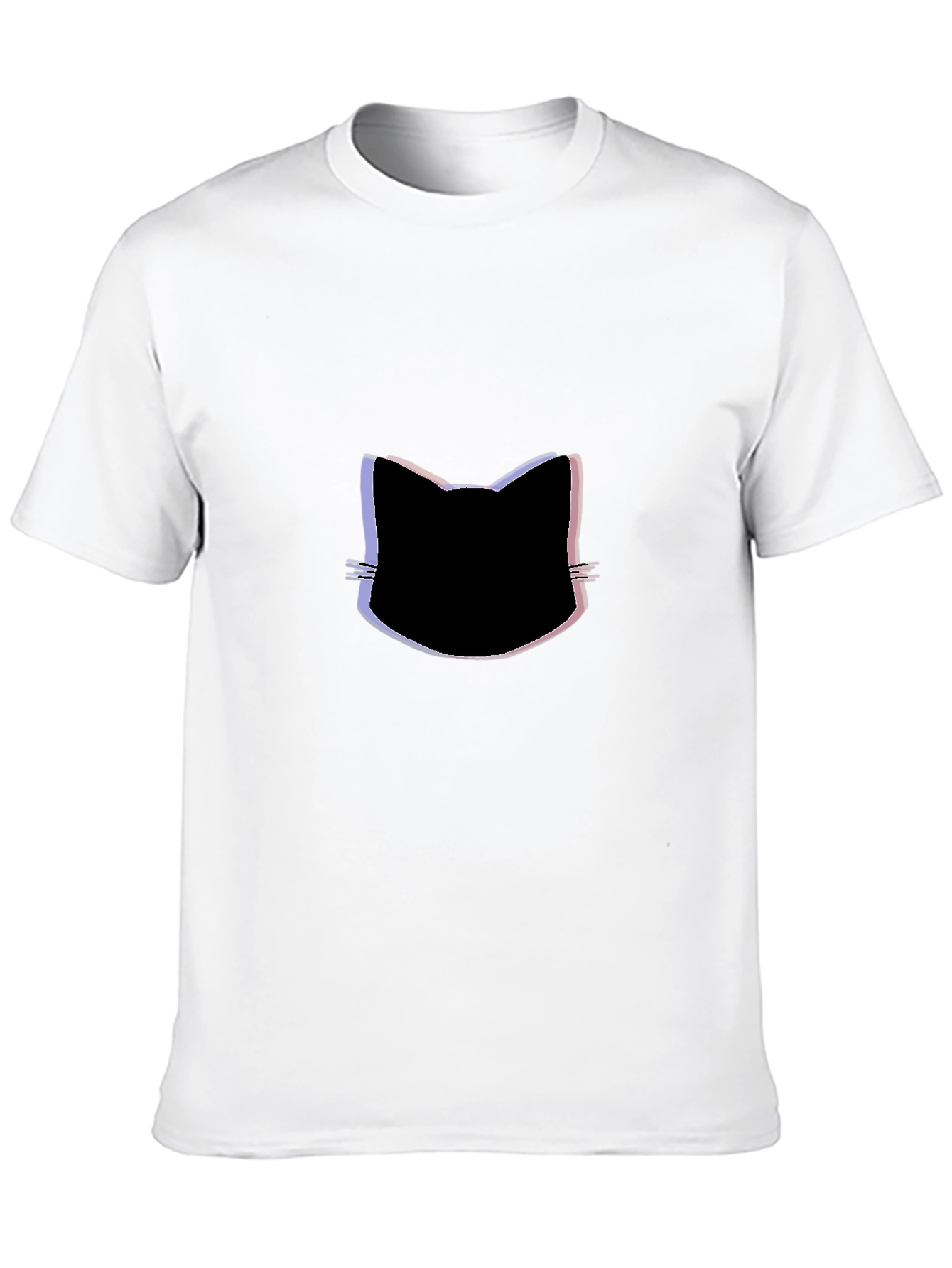 Cool Cat Head Graphic Tee - Black