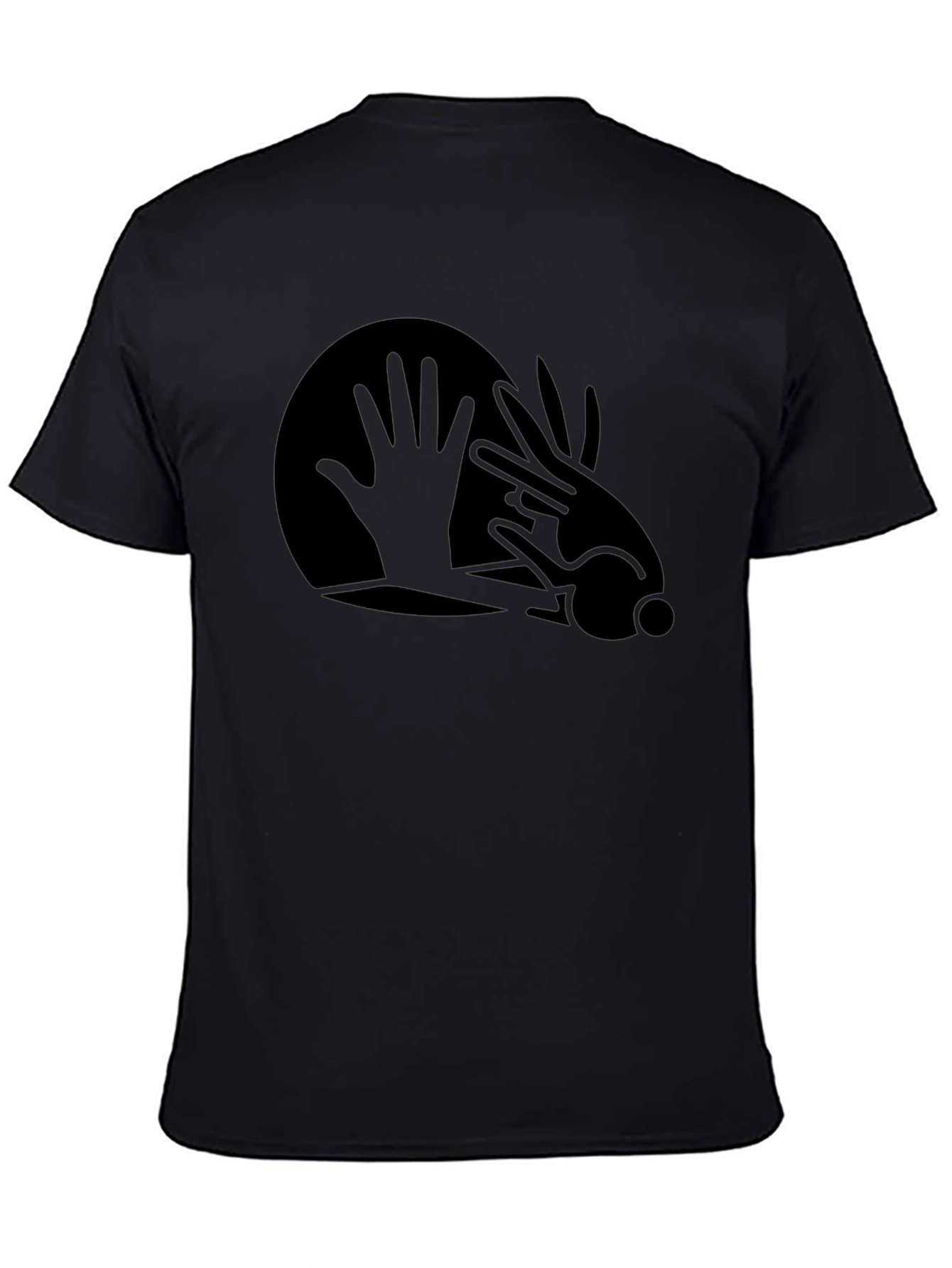 Hand Shadow T-Shirt - Mens Black Tee