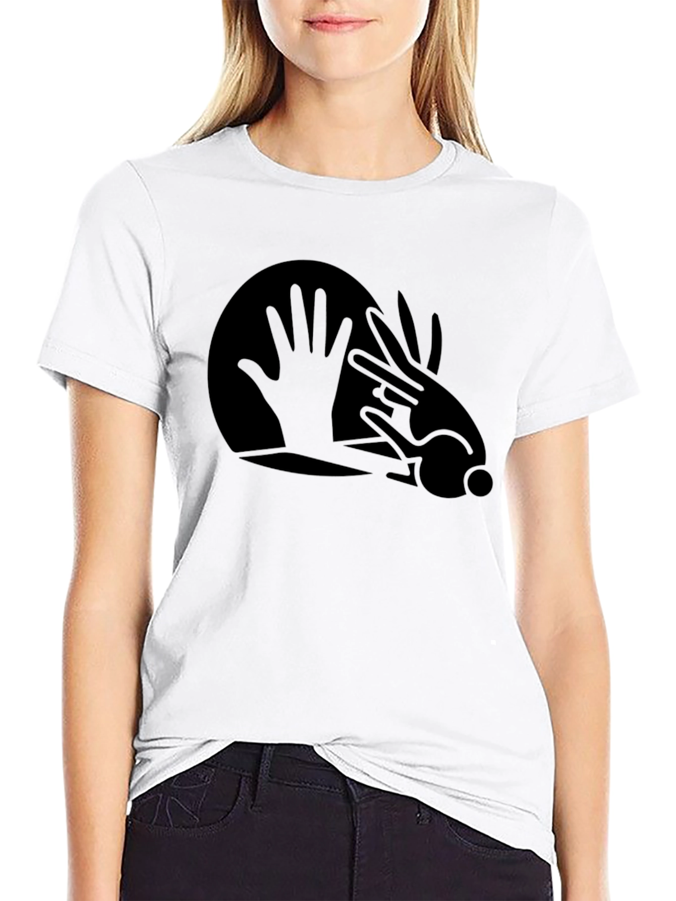 Hand Shadow T-Shirt - Mens Black Tee