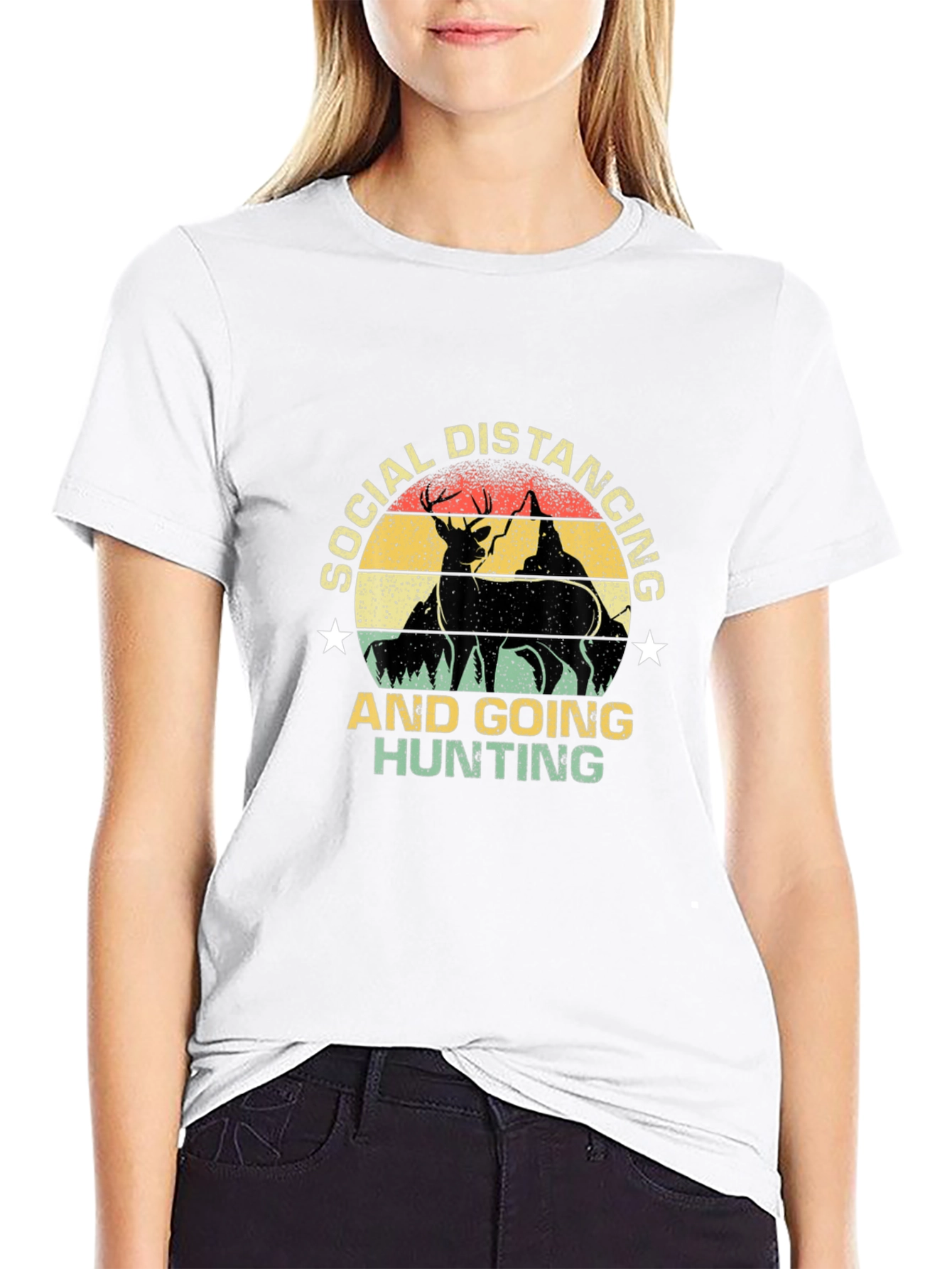 Social Distancing Hunting Graphic Tee
