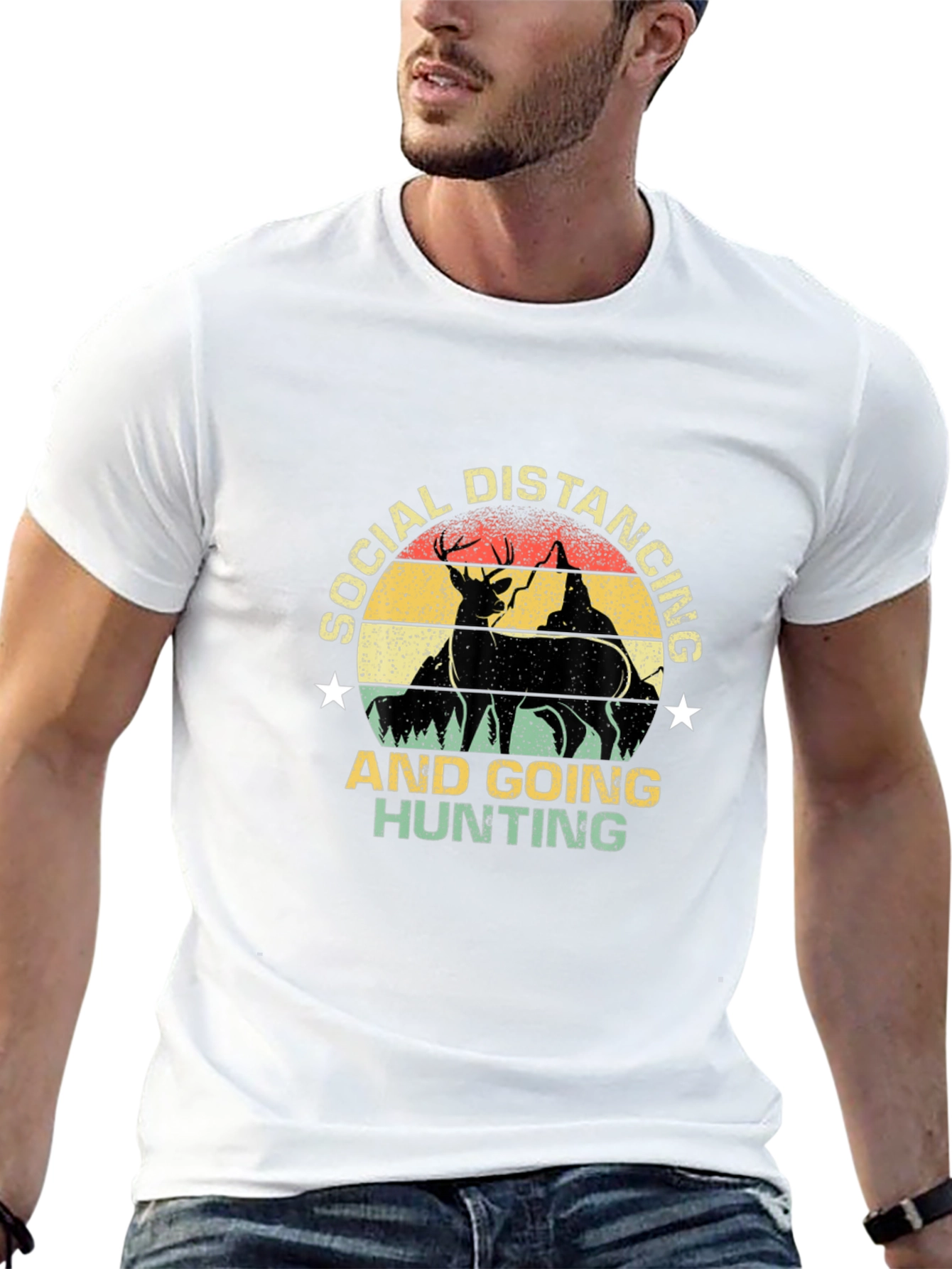 Social Distancing Hunting Graphic Tee