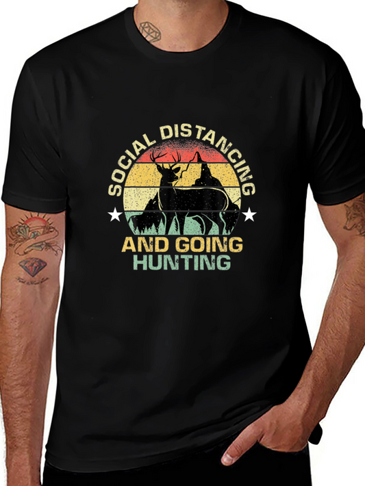 Social Distancing Hunting Graphic Tee