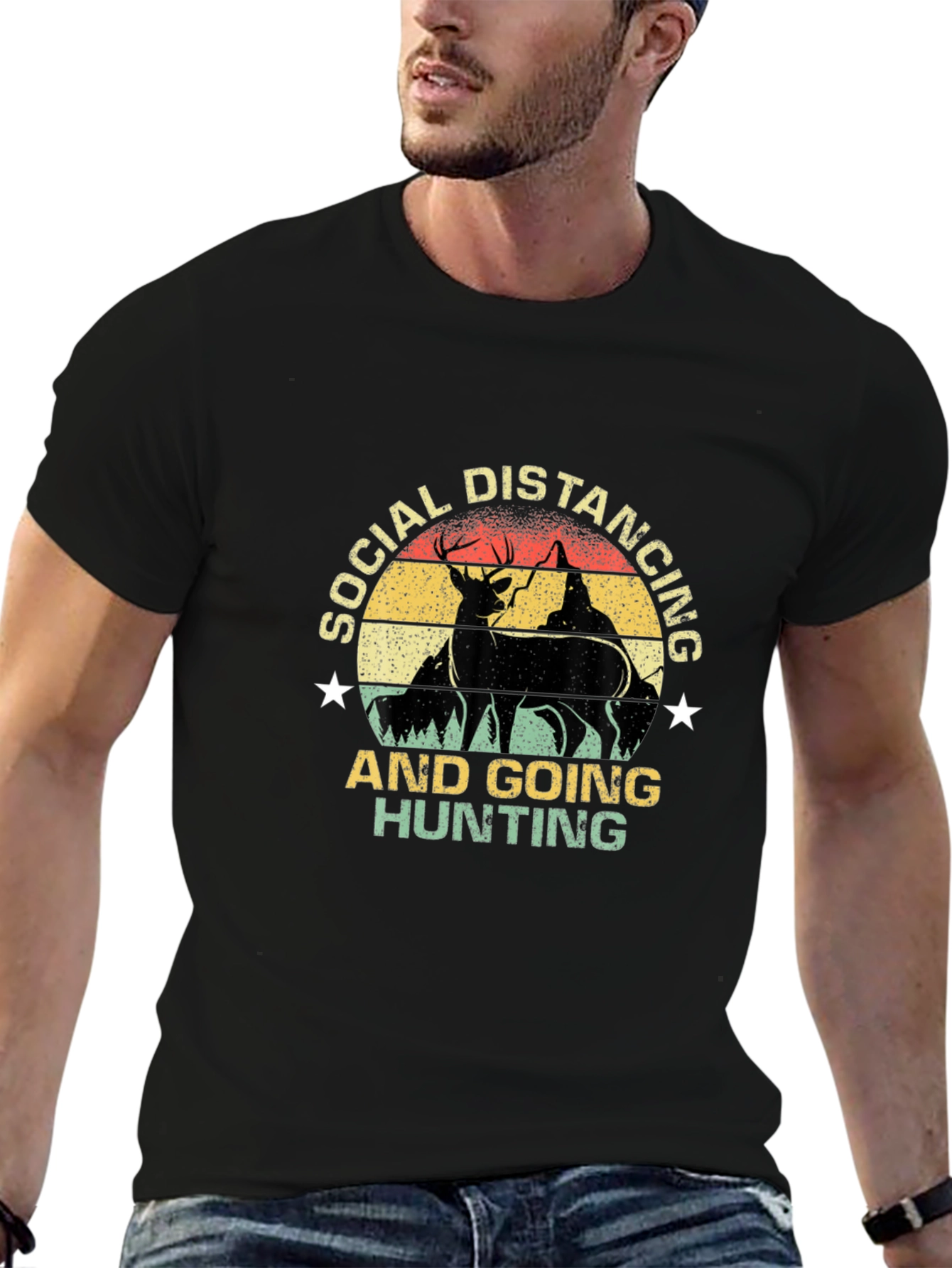 Social Distancing Hunting Graphic Tee