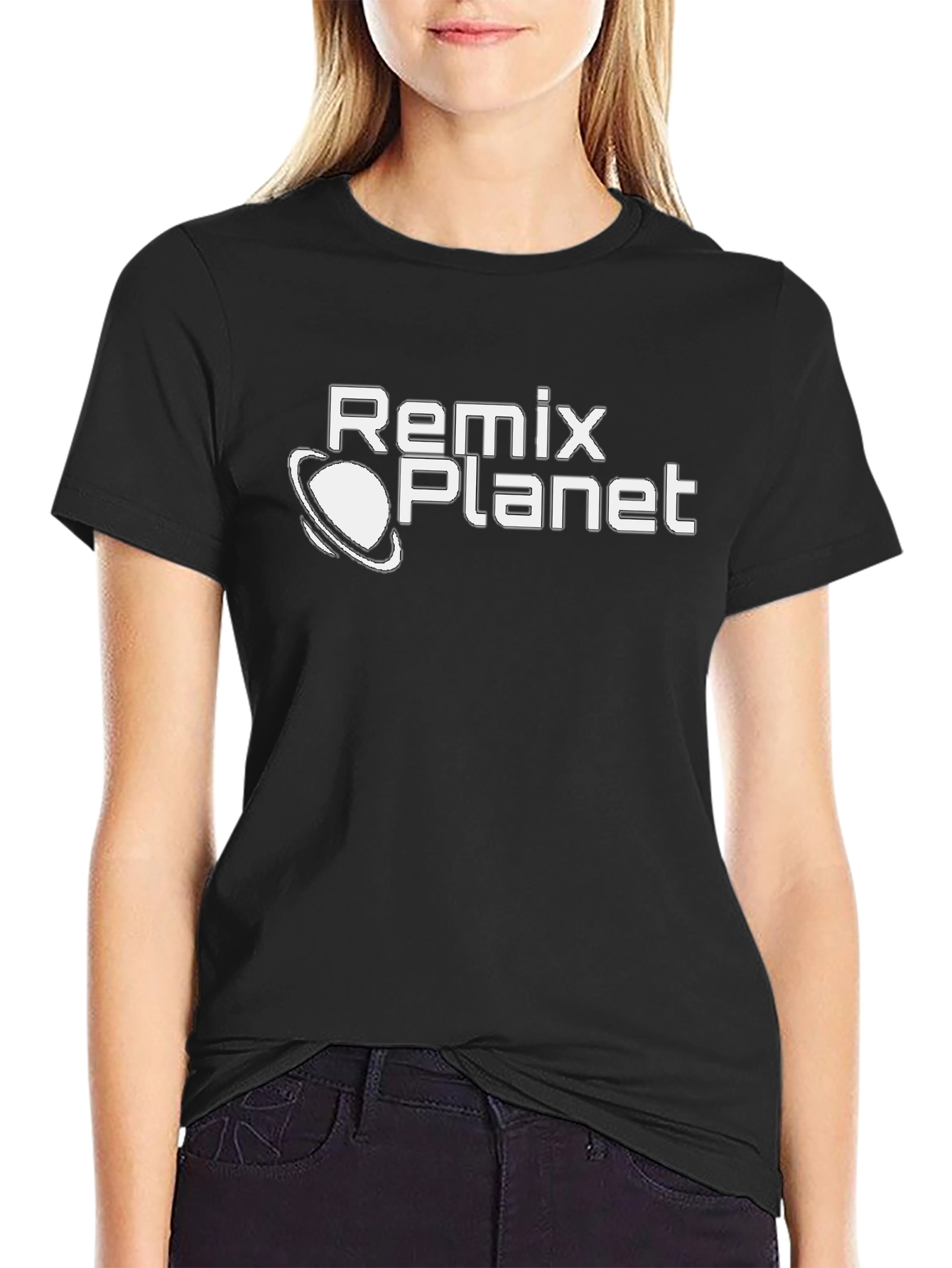 Remix Planet Graphic T-Shirt - Black Cotton Tee