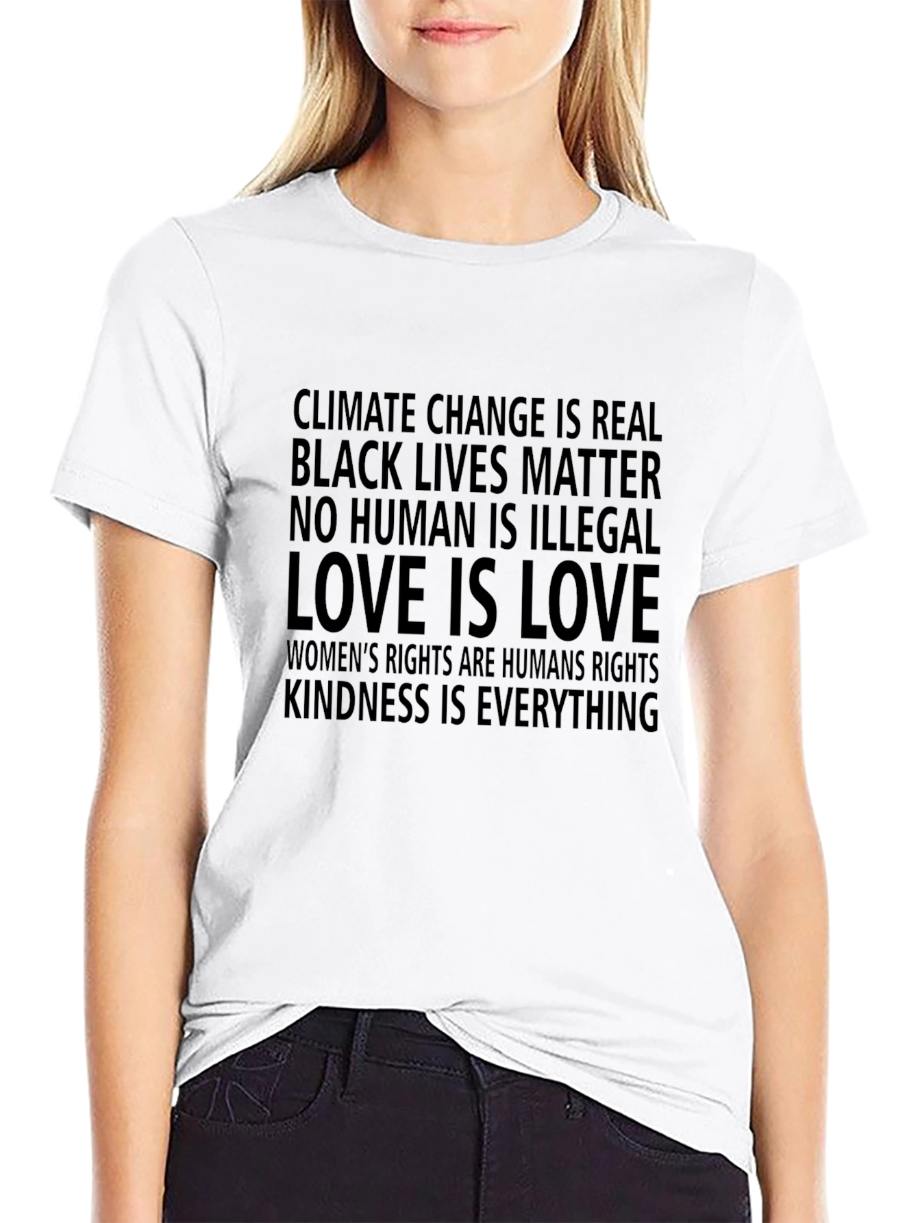 Statement T-Shirt: Climate Change BLM Love Is Love