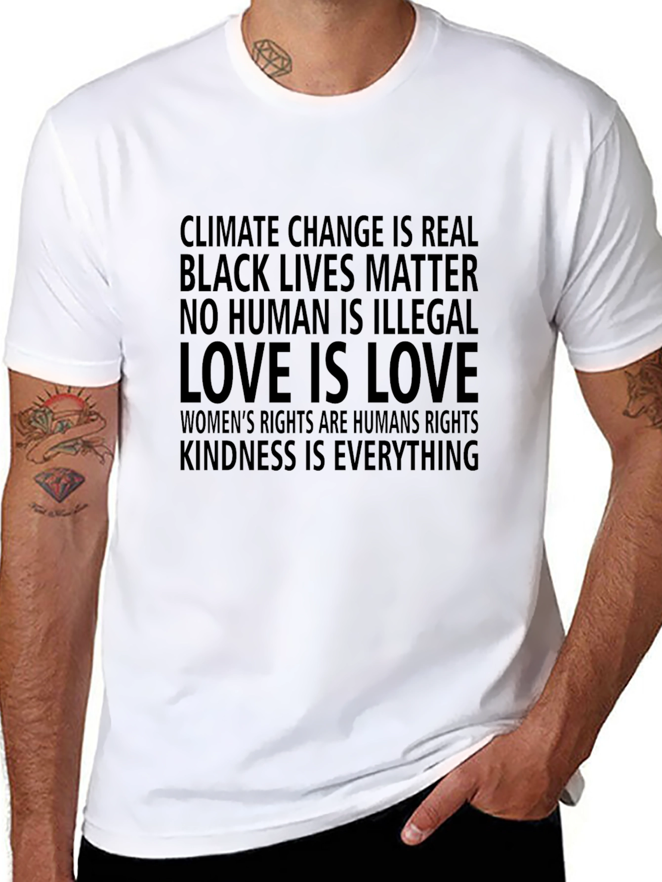 Statement T-Shirt: Climate Change BLM Love Is Love