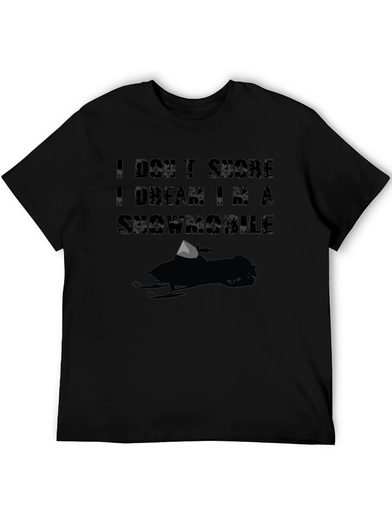 Snowmobile Dream T-Shirt - Black Graphic Tee