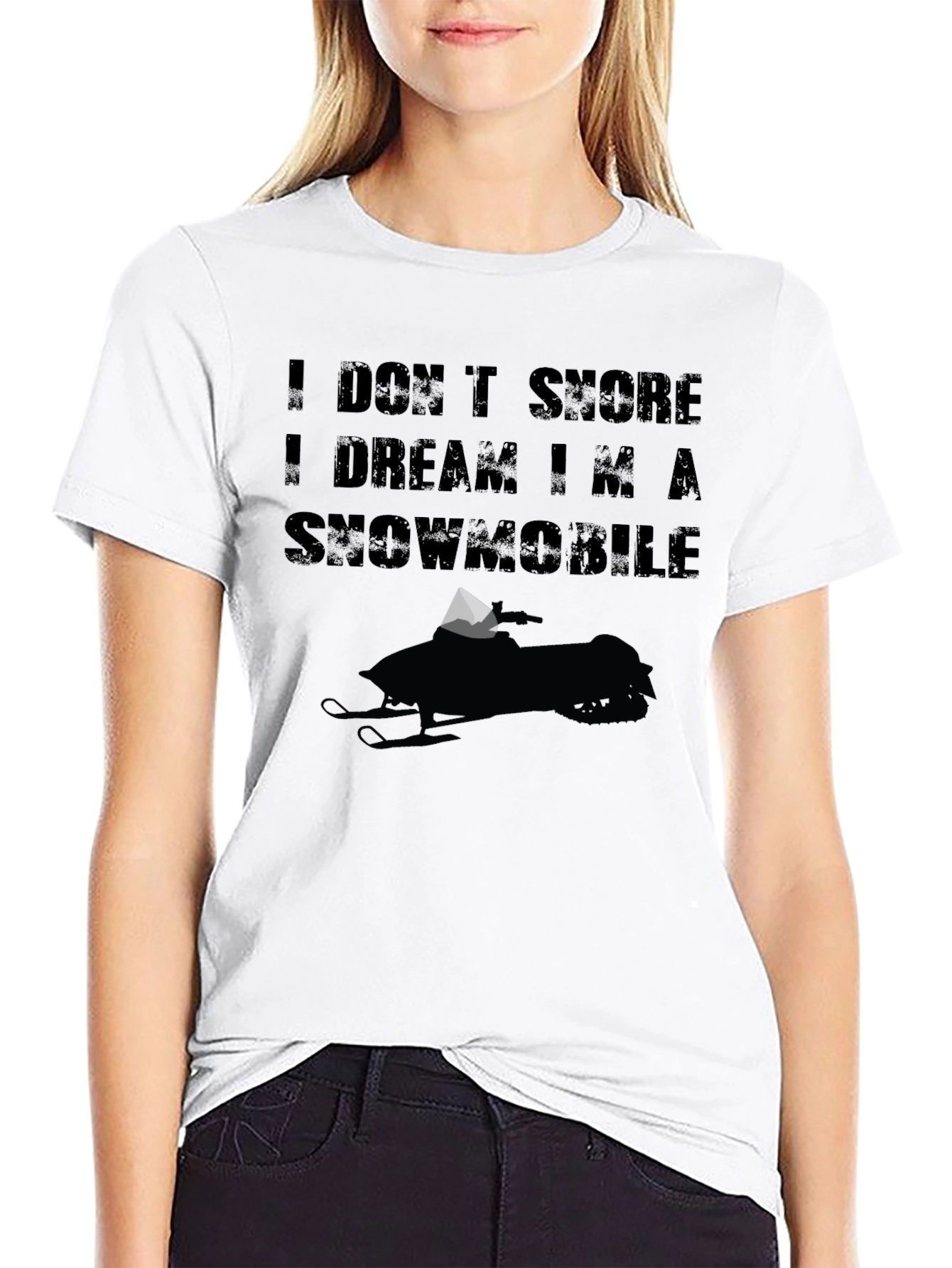 Snowmobile Dream T-Shirt - Black Graphic Tee
