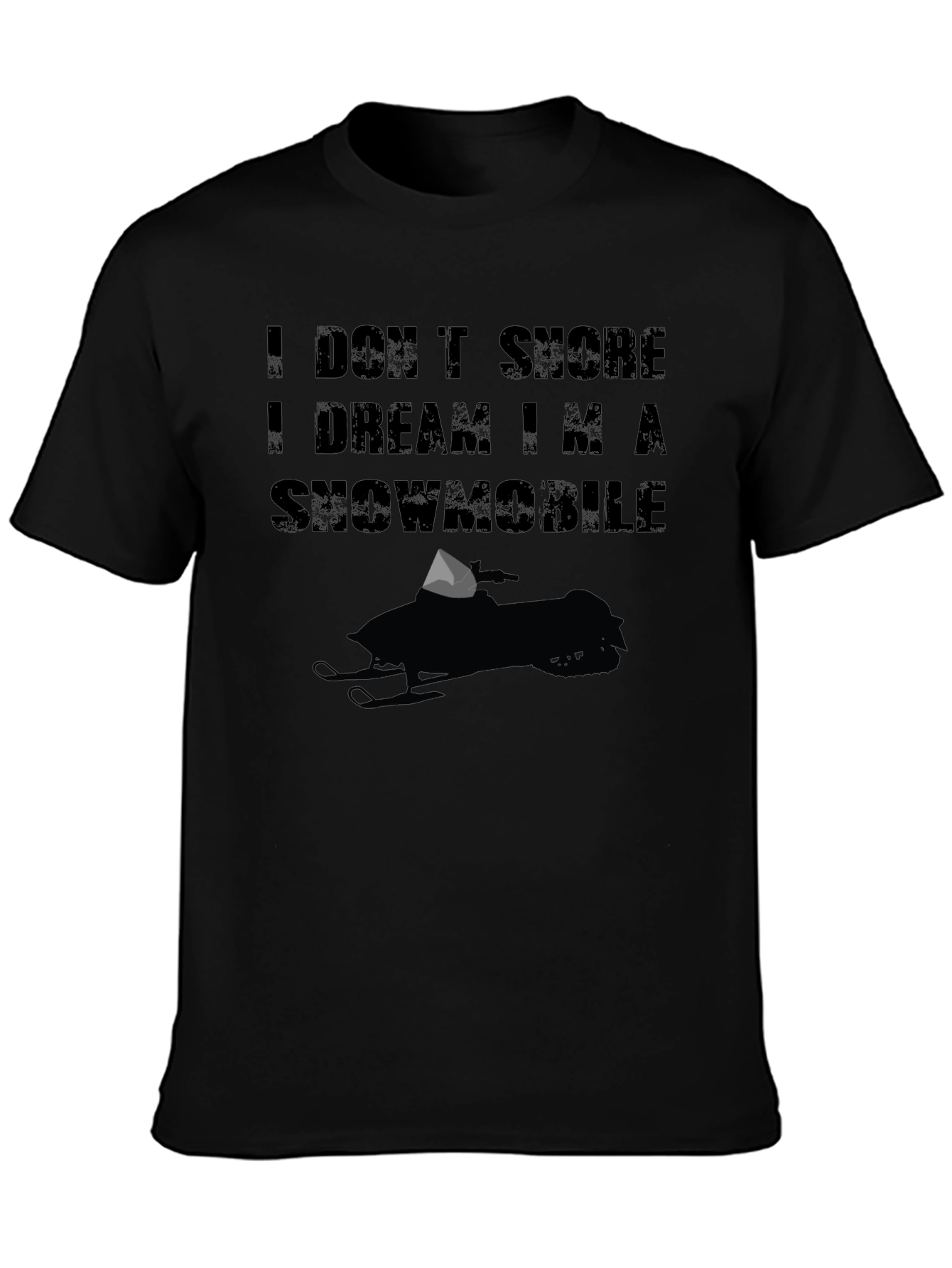 Snowmobile Dream T-Shirt - Black Graphic Tee