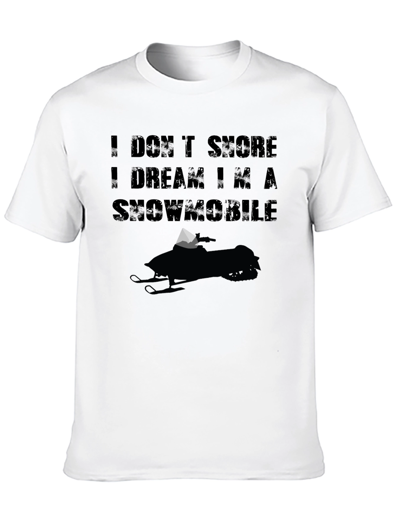 Snowmobile Dream T-Shirt - Black Graphic Tee