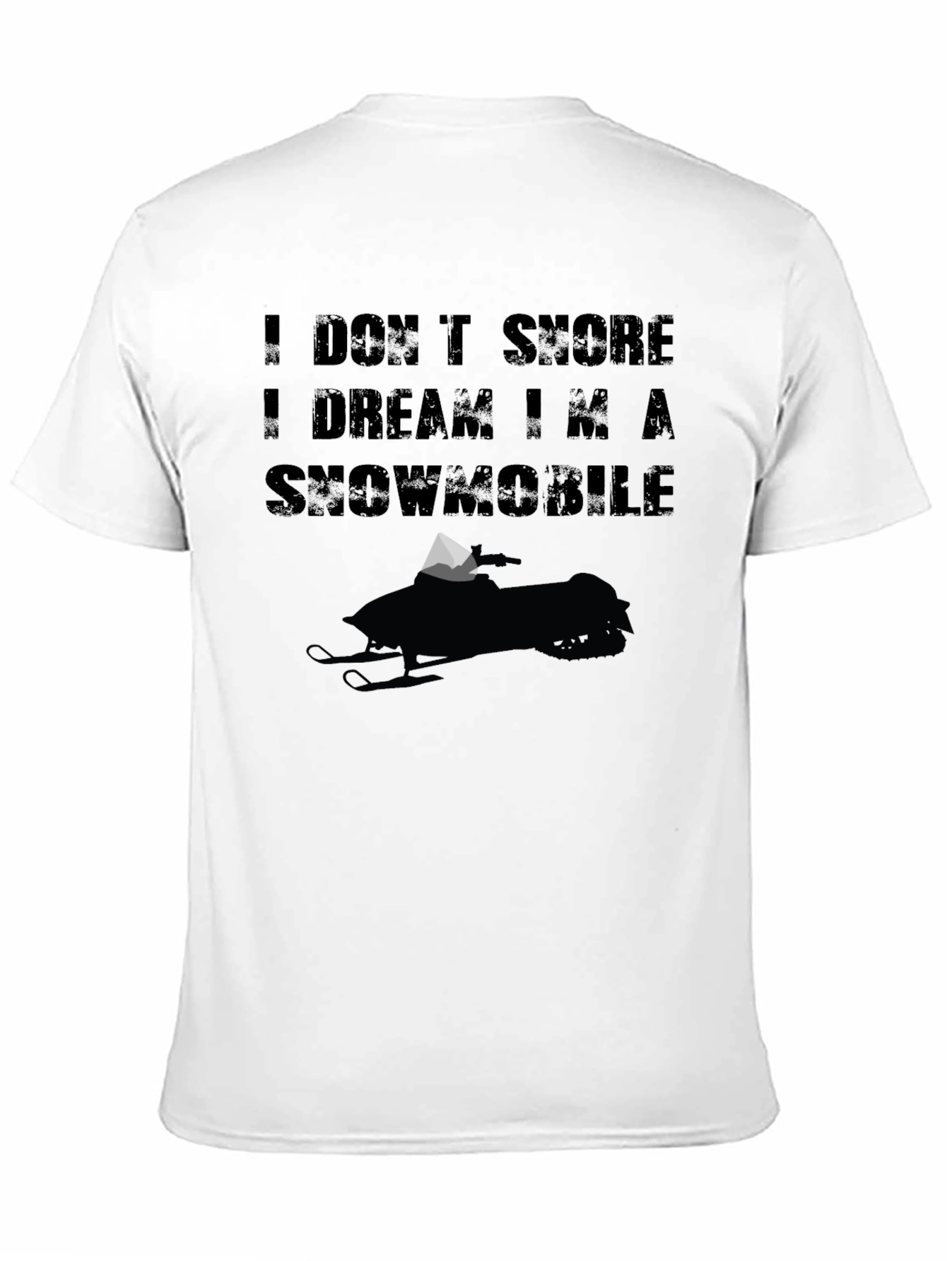 Snowmobile Dream T-Shirt - Black Graphic Tee