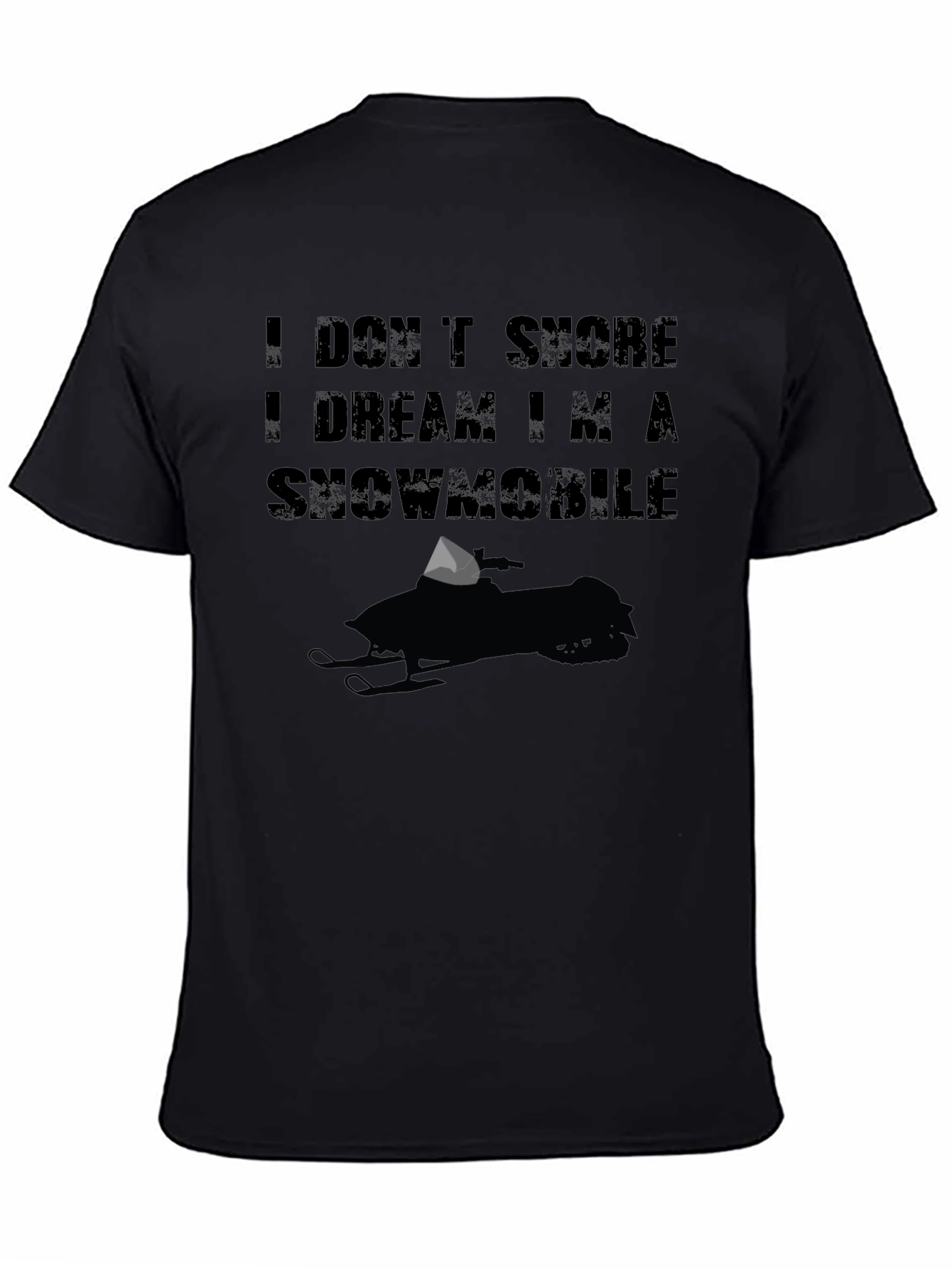 Snowmobile Dream T-Shirt - Black Graphic Tee