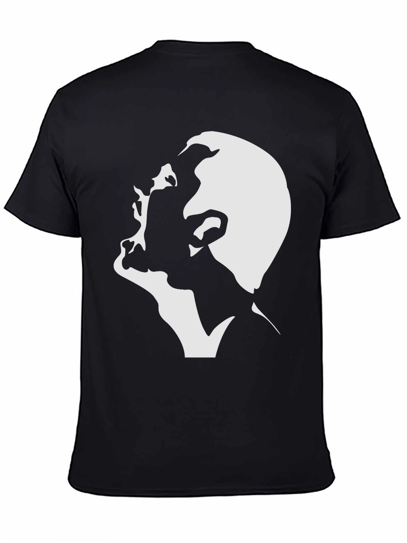 Abstract Silhouette Graphic Tee - Black