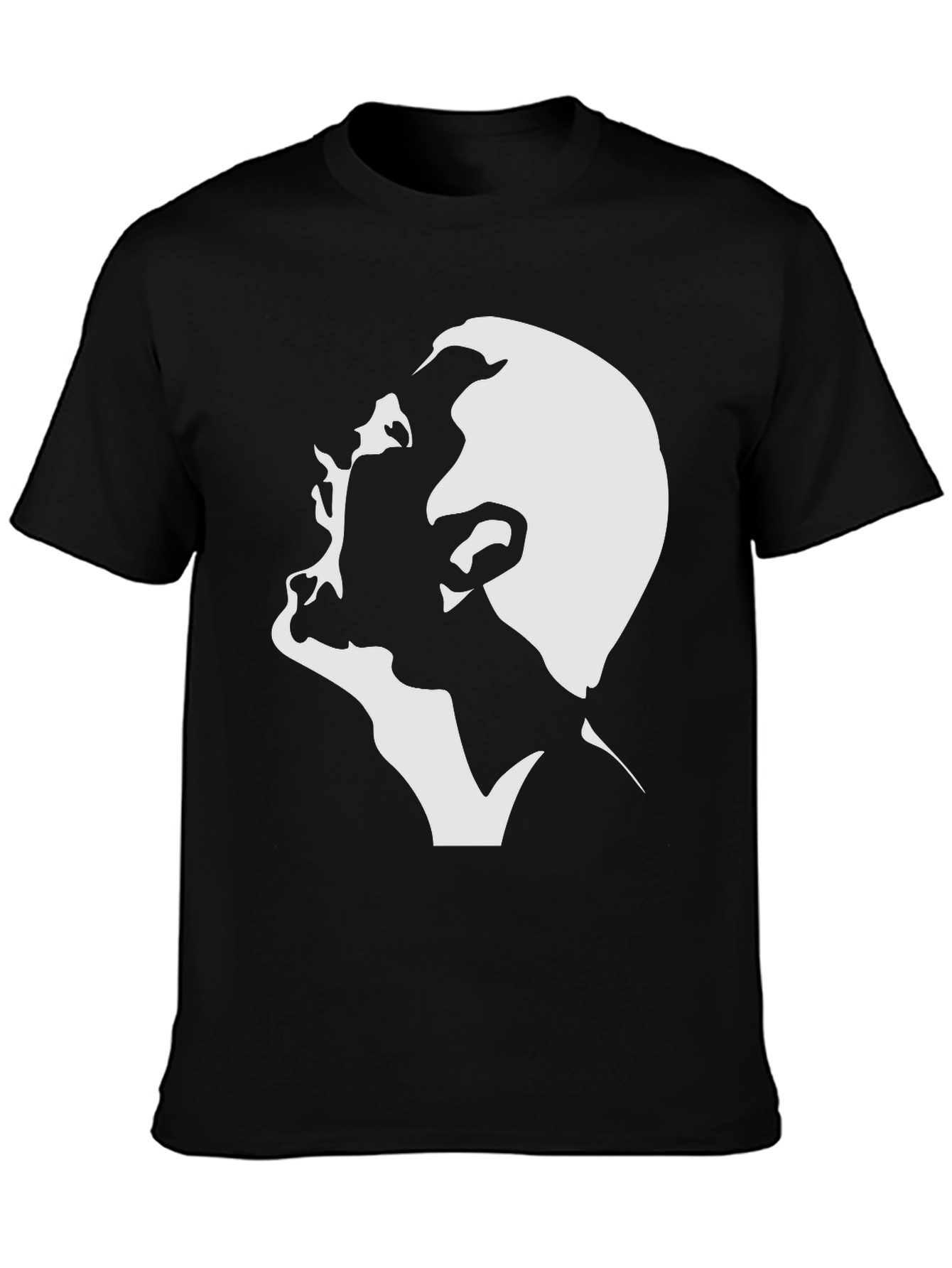 Abstract Silhouette Graphic Tee - Black