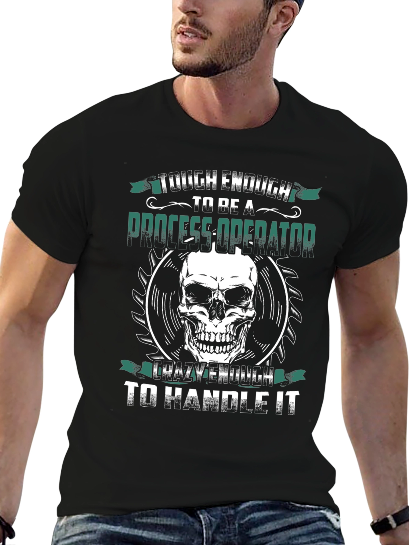 Tough Enough Process Operator Skull Graphic Tee