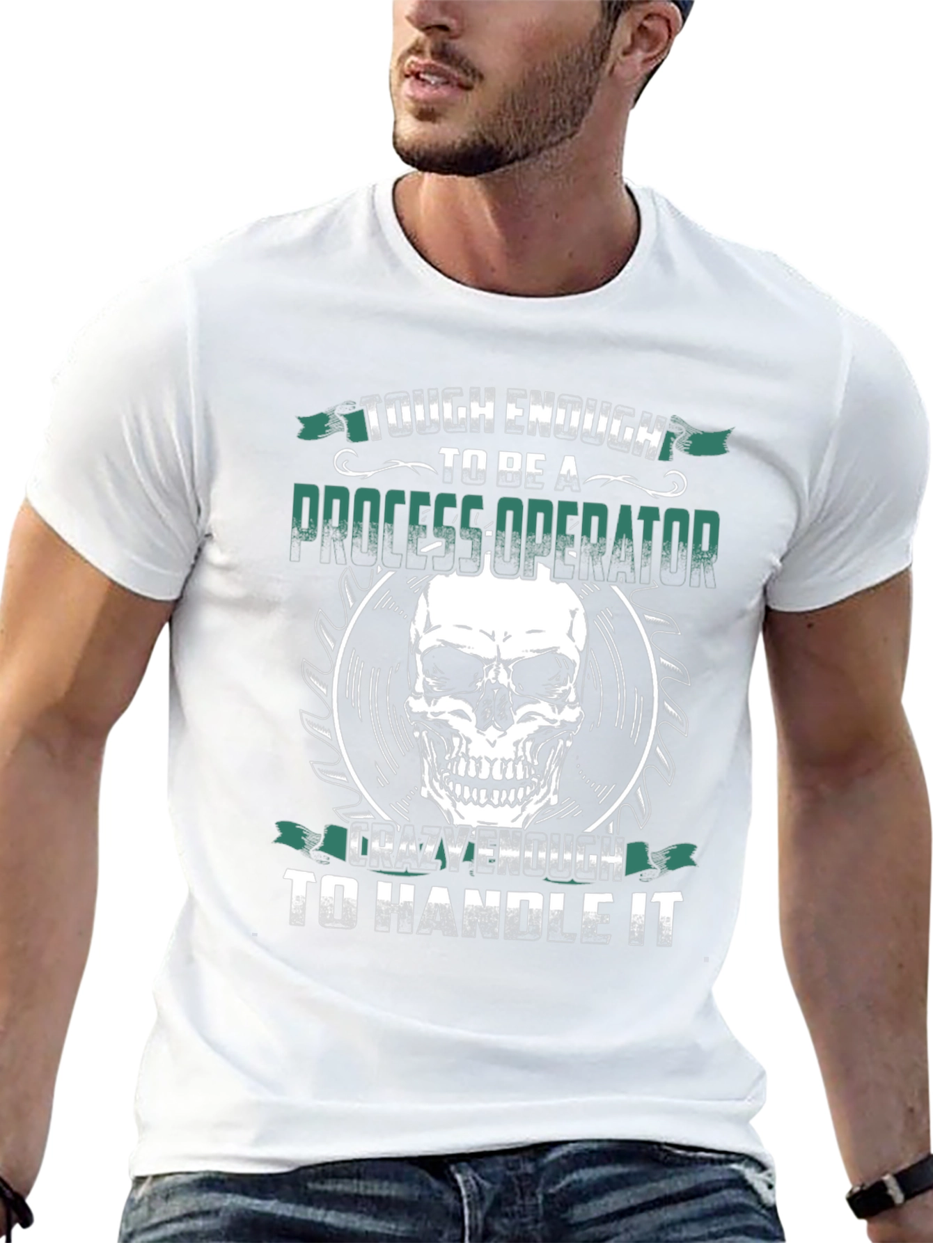 Tough Enough Process Operator Skull Graphic Tee
