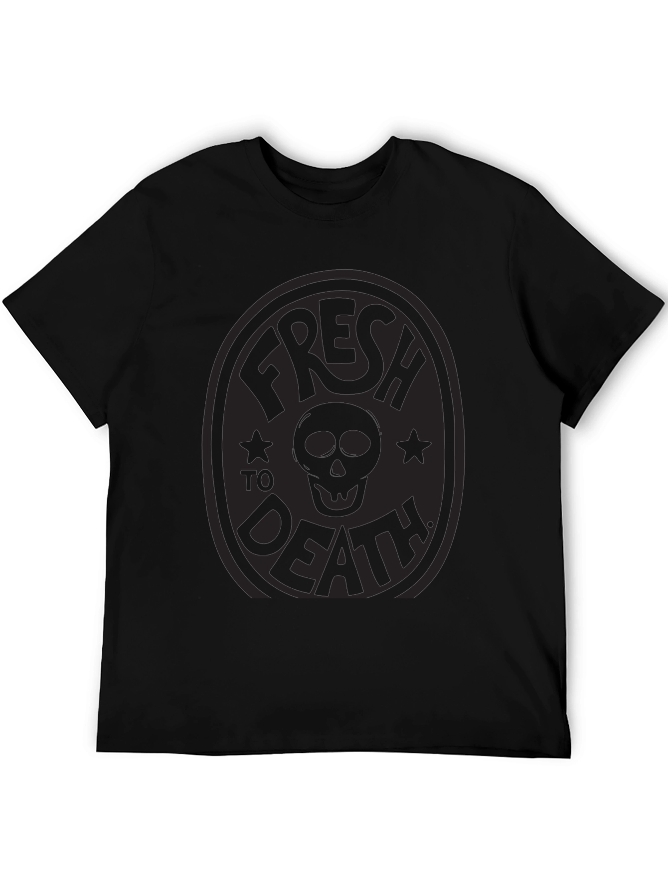 Fresh to Death Graphic Tee - Black Crew Neck